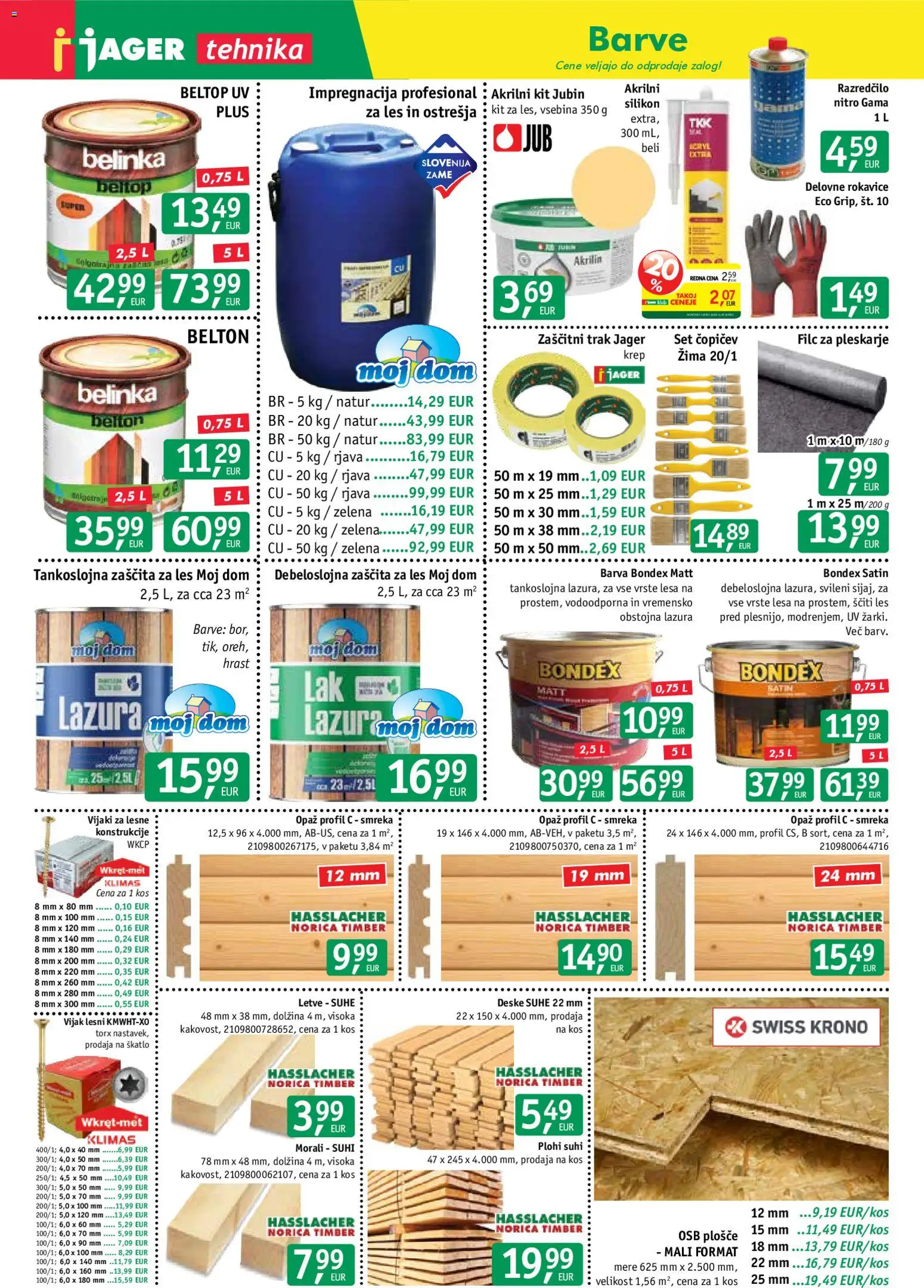 Novi Jager katalog ponudbe – veljaven od 20.05.2026 | Stran: 6 | Izdelki: Kos, Barva, Zelena, Rokavice