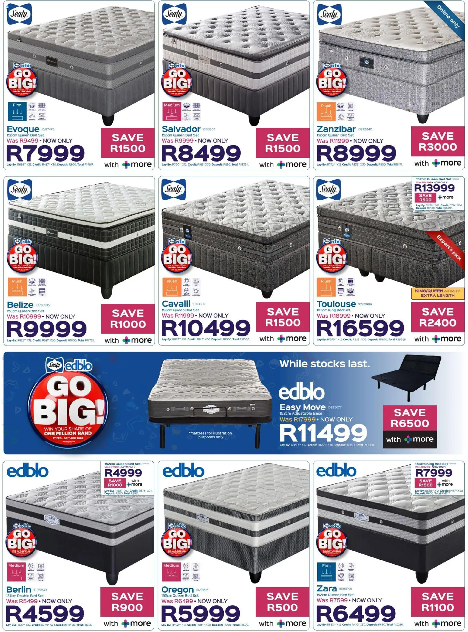 New Sleepmasters catalogue – valid from 16.04.2026 | Page: 7 | Products: Double bed, Queen bed, King bed, Mattress
