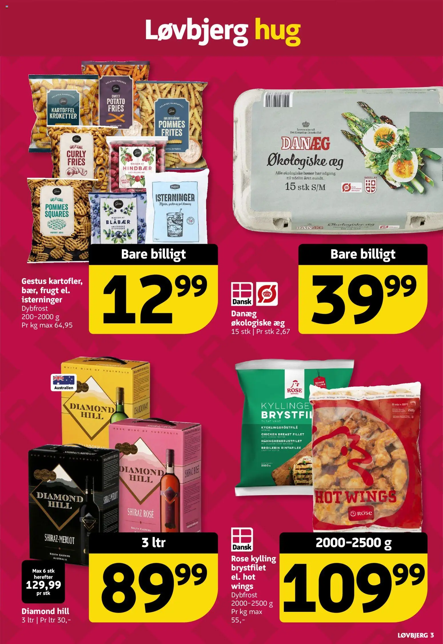 Løvbjerg tilbudsavis – gyldig fra 16/10/2026 | Side: 3 | Produkter: Blåbær, Æg, Hindbær