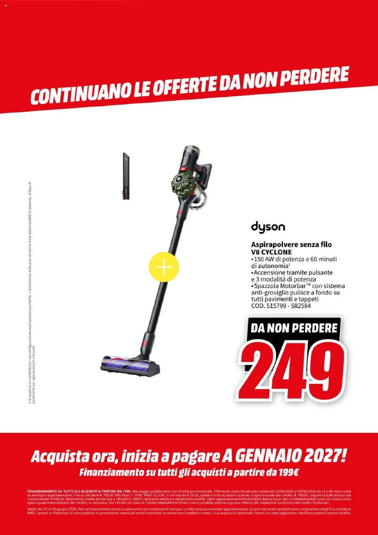 Volantino Media World del 23/06/2026 | Pagina: 75 | Prodotti: Spazzola, Pavimento, Aspirapolvere, Dyson
