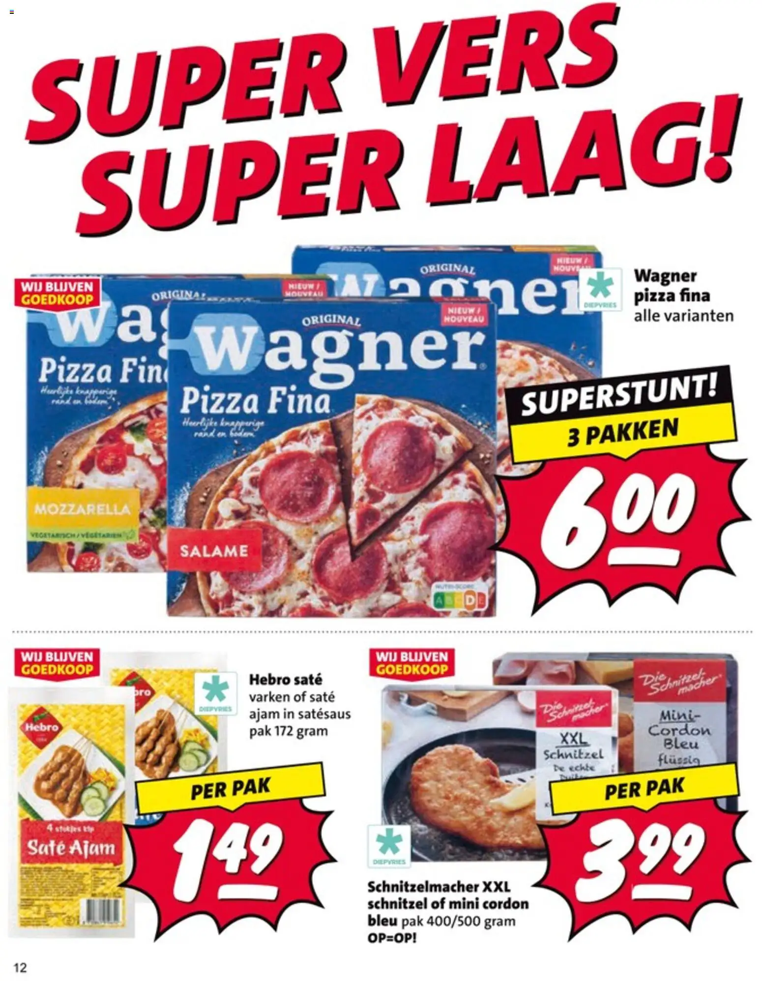 {H1} | Pagina: 12 | Producten: Pizza, Schnitzel, Mozzarella