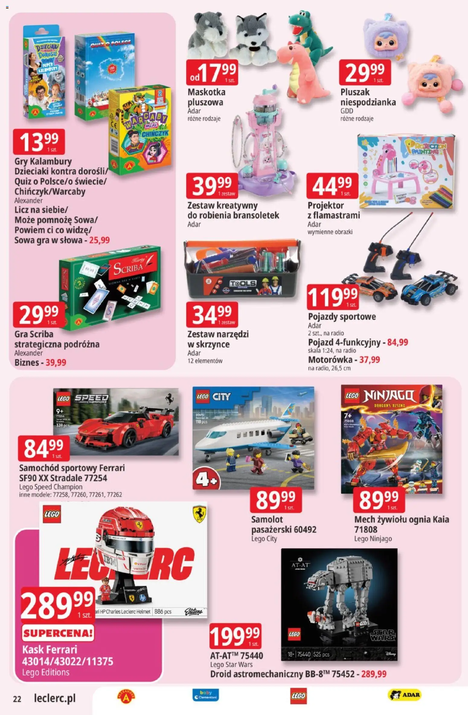 E.Leclerc gazetka od 16.06.2026 | Strona: 22 | Produkty: Gra, Zestaw narzędzi, Lego, Gry