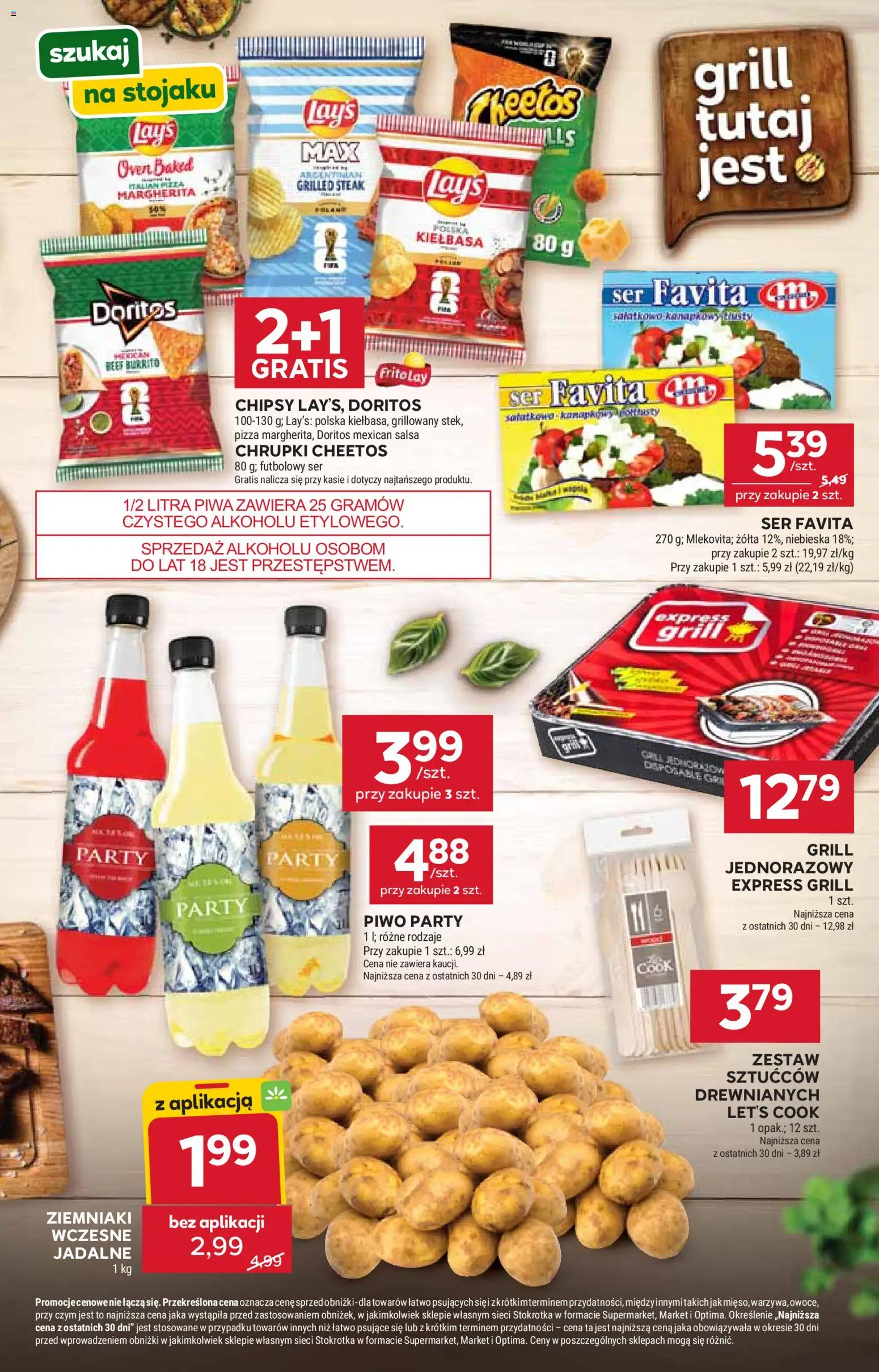 Stokrotka gazetka od 11.06.2026 | Strona: 17 | Produkty: Ser favita, Grill, Piwo, Grill jednorazowy