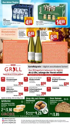 Rewe Prospekt Dortmund ab 28.09.2026 gültig | Seite: 38 | Produkte: Schweinegulasch, Grill, Schinken, Wein