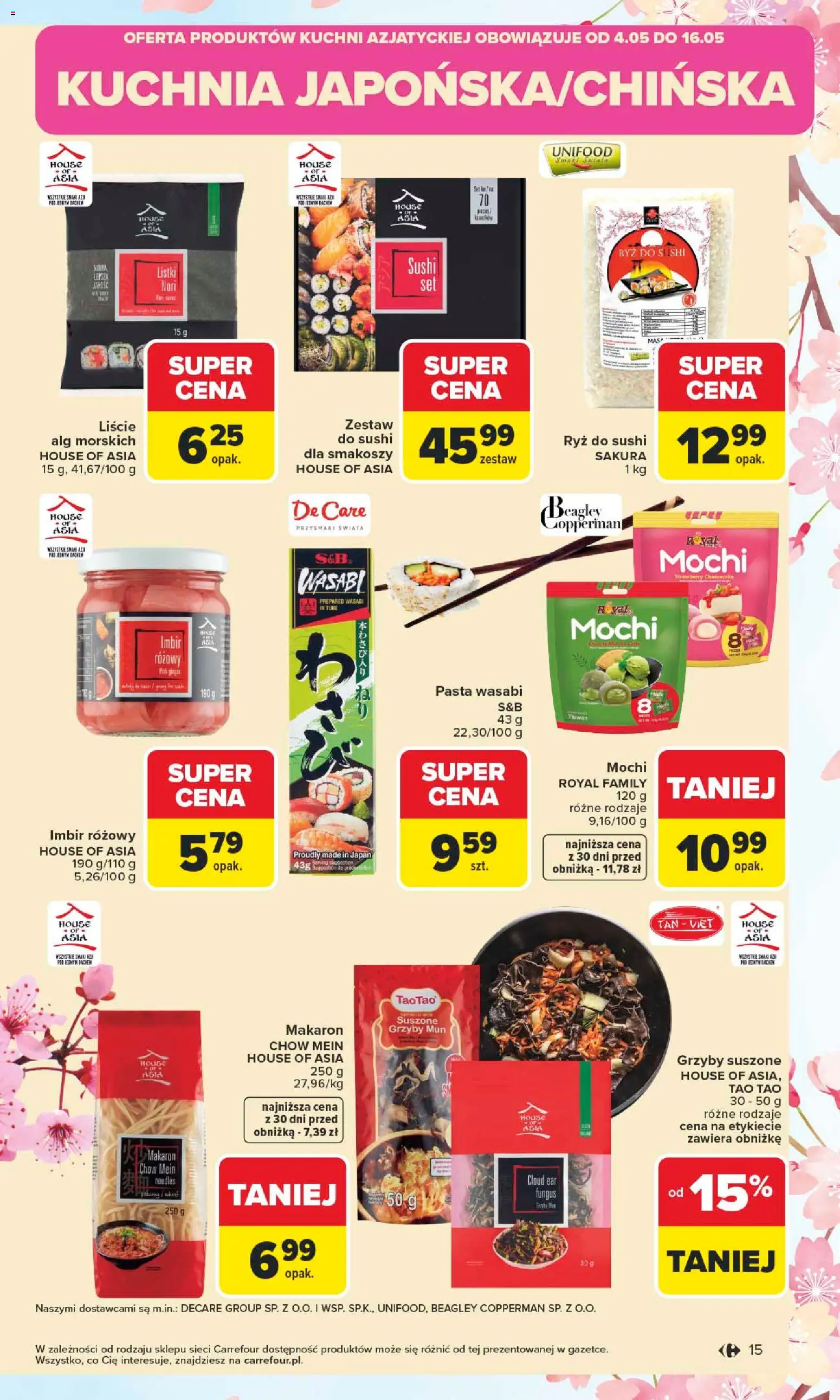 Carrefour gazetka od 04.05.2026 | Strona: 17 | Produkty: Sushi, Ryż, Makaron, Grzyby suszone