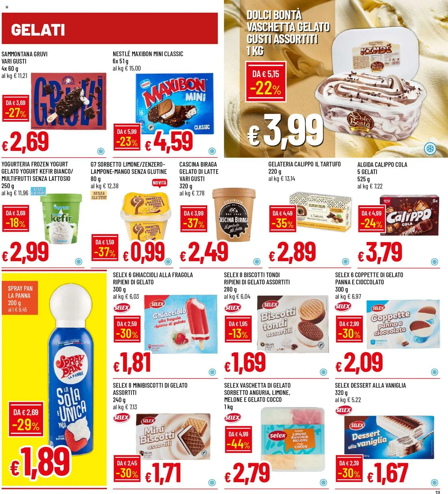 Volantino Galassia del 17/08/2026 | Pagina: 13 | Prodotti: Kefir, Yogurt, Melone, Cocco