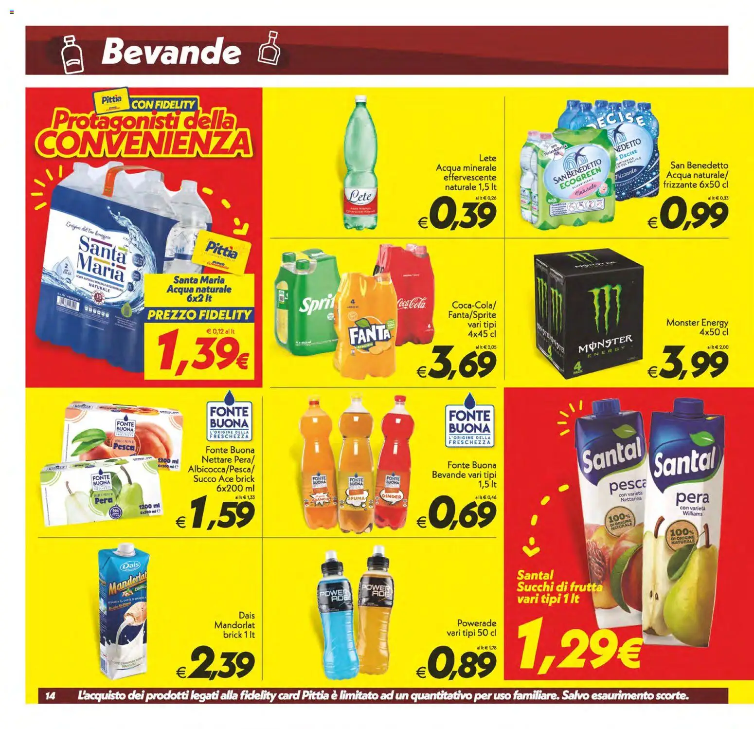 Volantino SuperConveniente del 19.05.2026 | Pagina: 14 | Prodotti: Arance, Pesca, Acqua minerale, Coca Cola