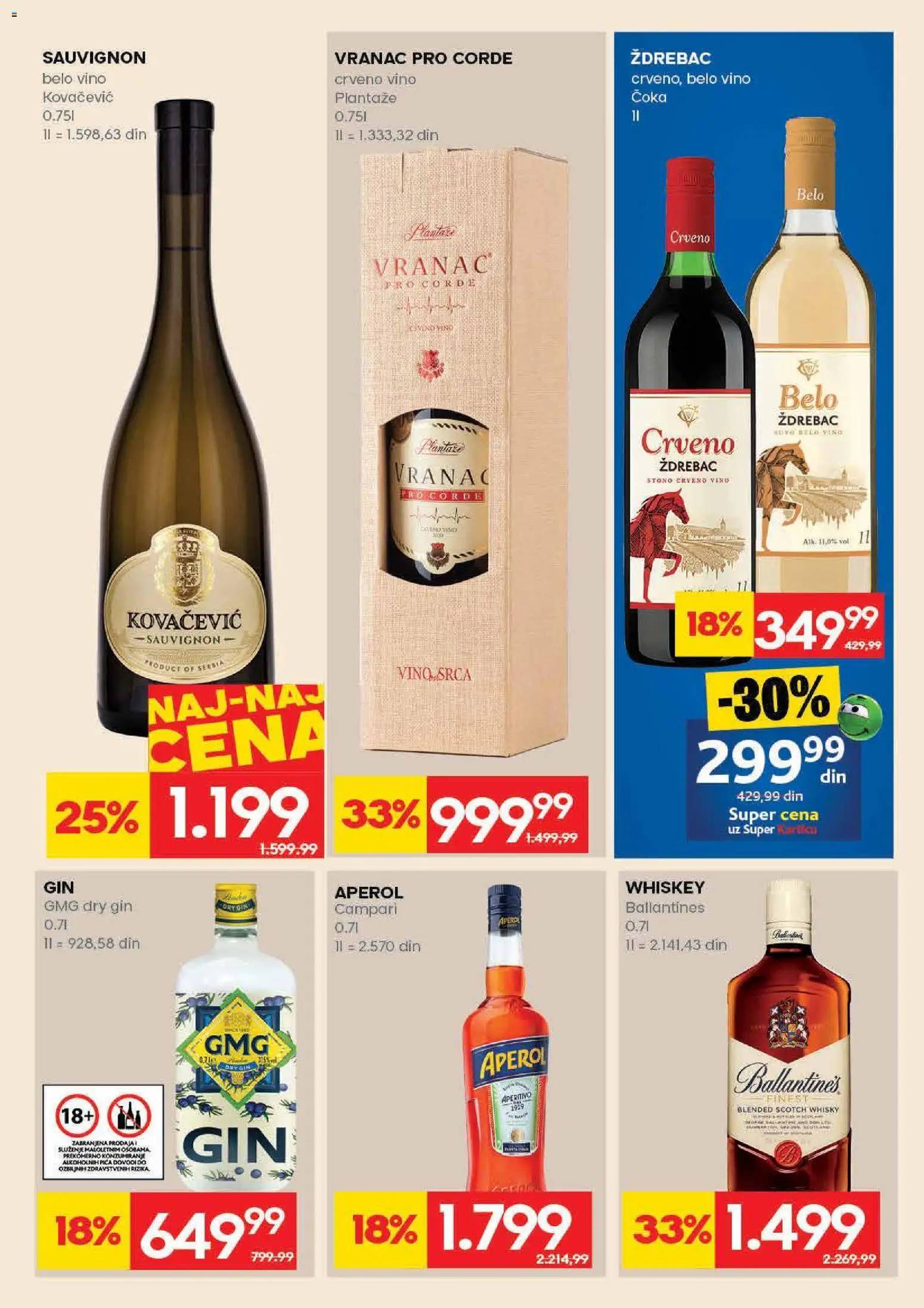 Mercator katalog - važi od 30.04.2026 | Strana: 27 | Proizvode: Vranac, Crveno vino, Dry gin, Gin