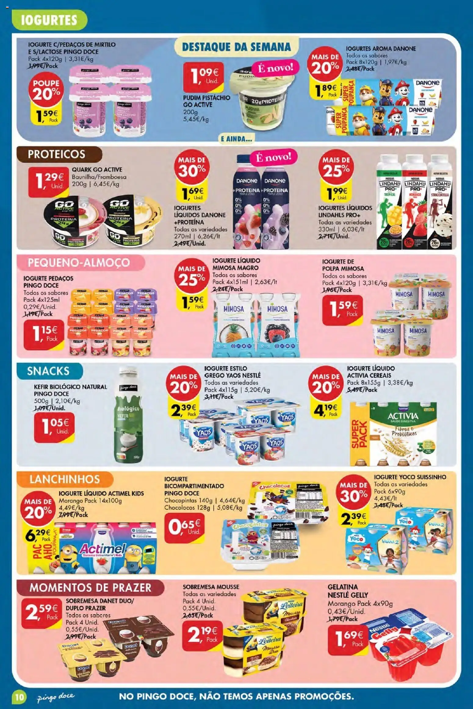Pingo Doce Poupe Esta Semana Açores │ válido de 04.06.2026 | Página: 10 | Produtos: Probióticos, Pudim, Iogurte liquido, Proteina