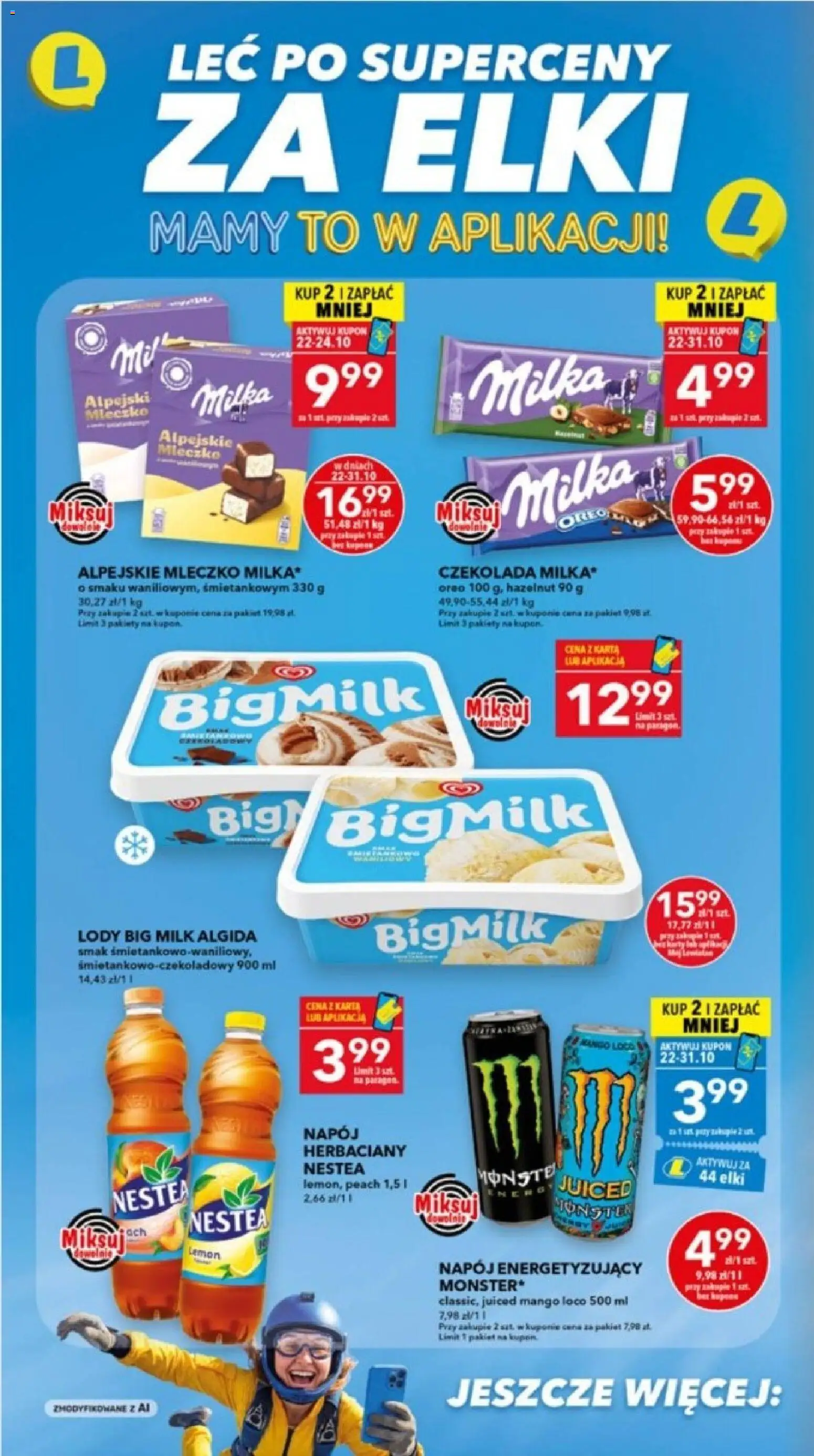 Lewiatan gazetka - Lublin od 22.10.2026 | Strona: 2 | Produkty: Karta, Milka, Lody Big Milk, Czekolada