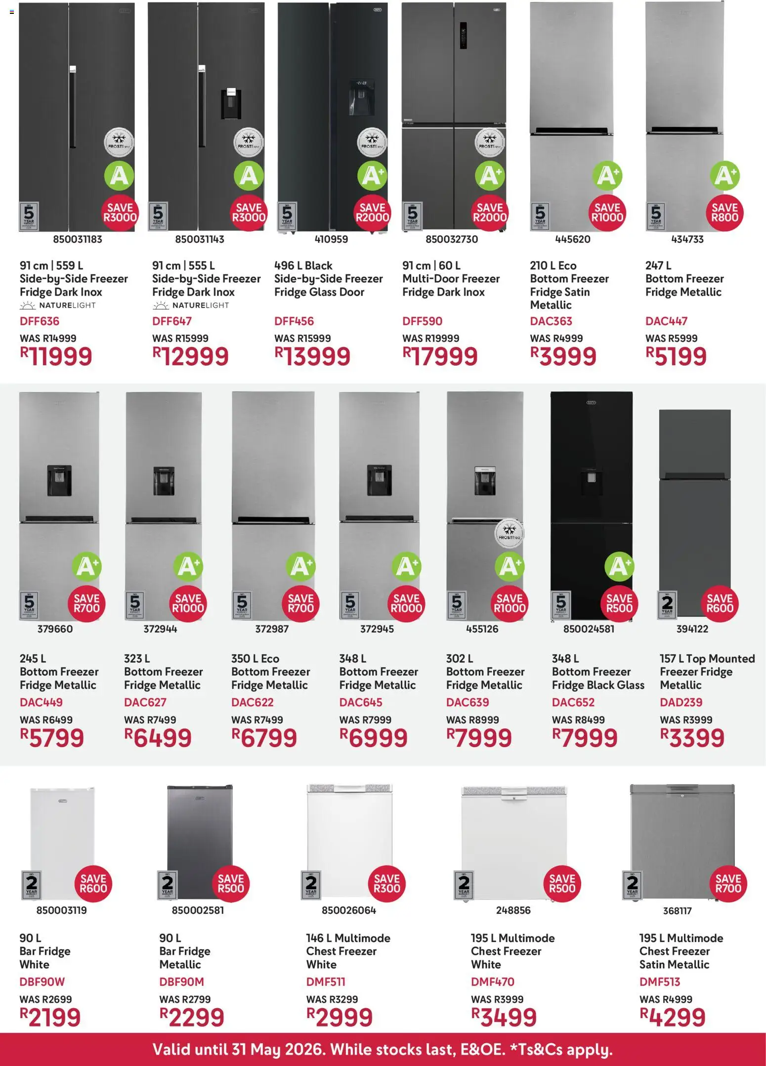 New Makro catalogue – valid from 19.05.2026 | Page: 3 | Products: Freezer, Freezer fridge, Fridge, Chest freezer
