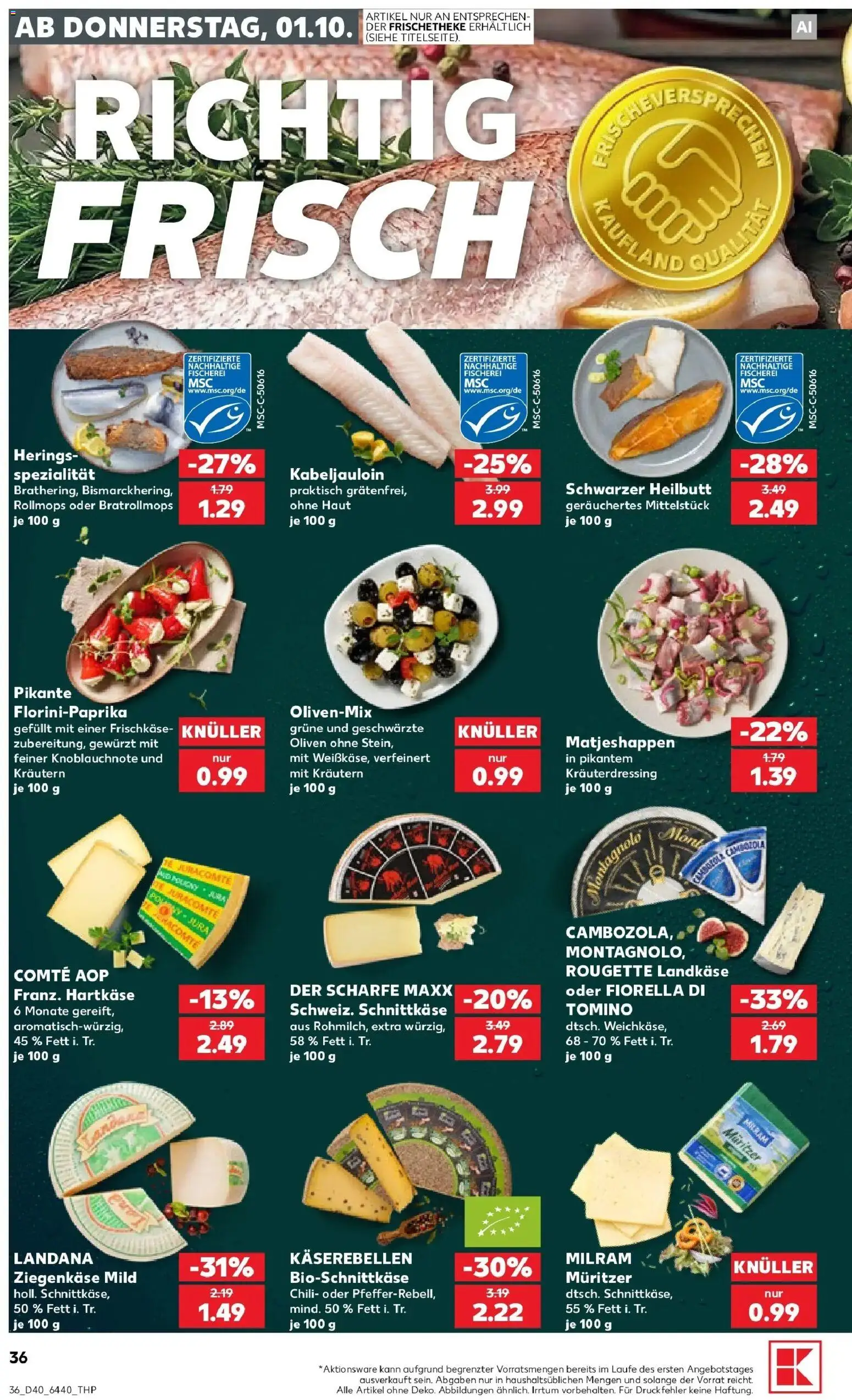 Prospekt Kaufland ab 28.09.2026 » Angebote Online zum Blättern | Seite: 46 | Produkte: Ziegenkäse, Milram, Chili, Frischkase