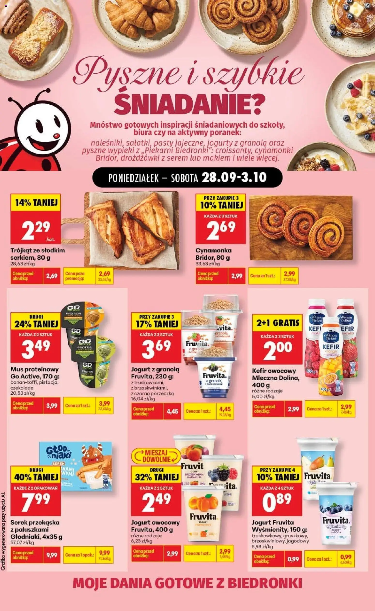 Biedronka gazetka - Pyszne dania od 28.09.2026 | Strona: 2 | Produkty: Colesław, Krokiety, Pizza, Dania gotowe