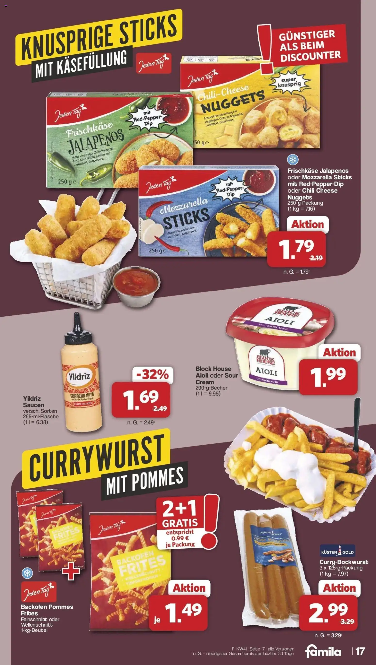 Famila Nordwest Aktueller Prospekt – gültig ab 05.10.2026 | Seite: 17 | Produkte: Pommes frites, Knoblauch, Chili, Backofen
