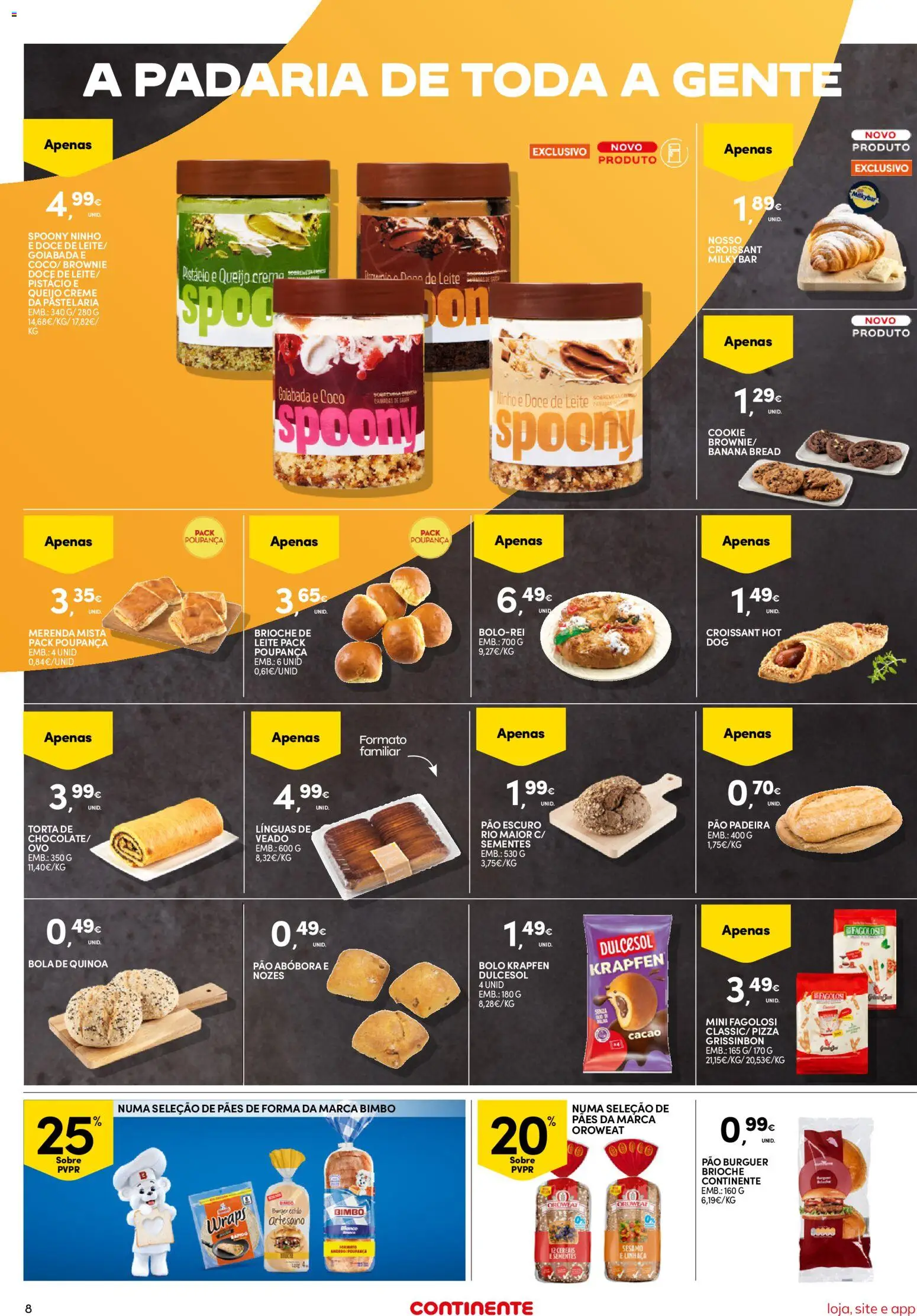 Continente folheto Bom Dia │ válido de 06/10/2026 | Página: 8 | Produtos: Croissant, Brioche, Pão, Creme