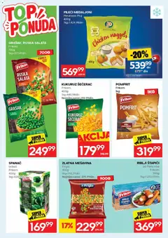 Idea katalog - pregled Idea kataloga - važi od 12.10.2026 | Strana: 24 | Proizvode: Spanać, Salata, Chicken nuggets, Pomfrit