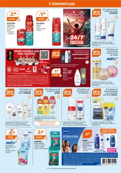 OLD SPICE Dusche 250 ml, A red Old Spice shower gel bottle is shown. ab 01.06.2026 gültig | Seite: 6