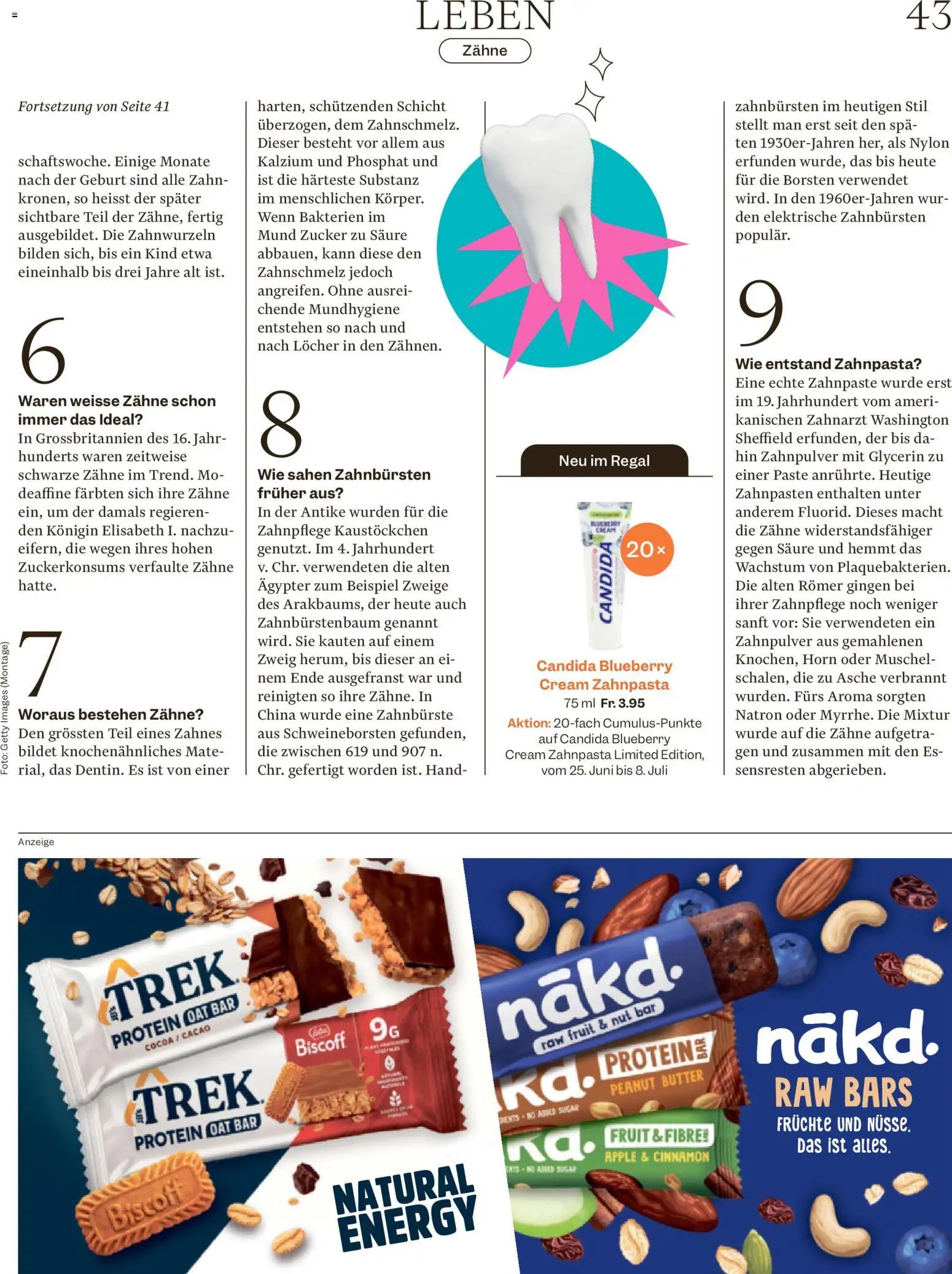 Migros aktionen Magazin – gültig ab 24.06.2026 | Seite: 43 | Produkte: Zahnbürste, Butter, Früchte, Zucker