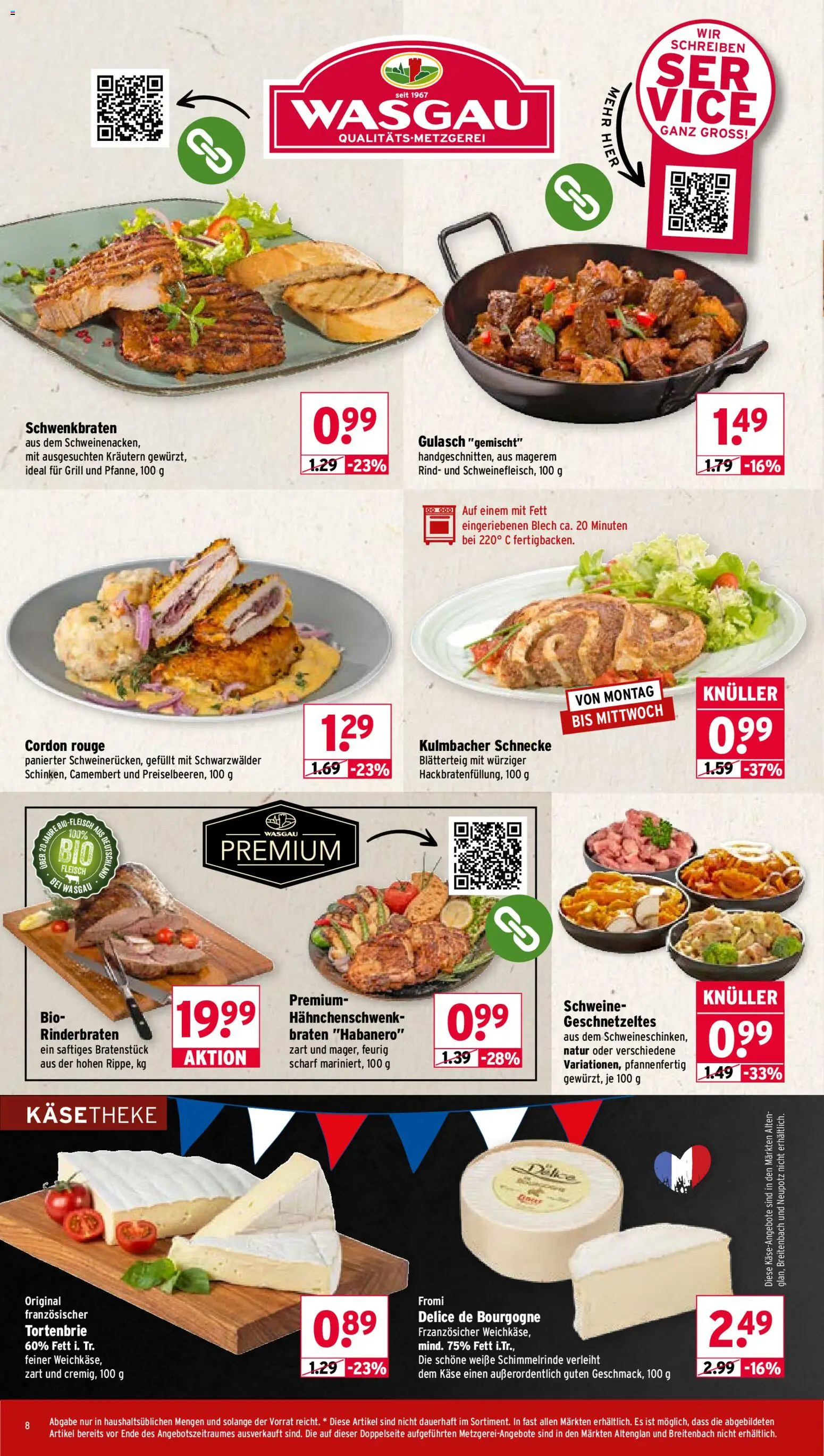 Wasgau Prospekt – gültig ab 31.08.2026 | Seite: 8 | Produkte: Rinderbraten, Grill, Rouge, Gulasch
