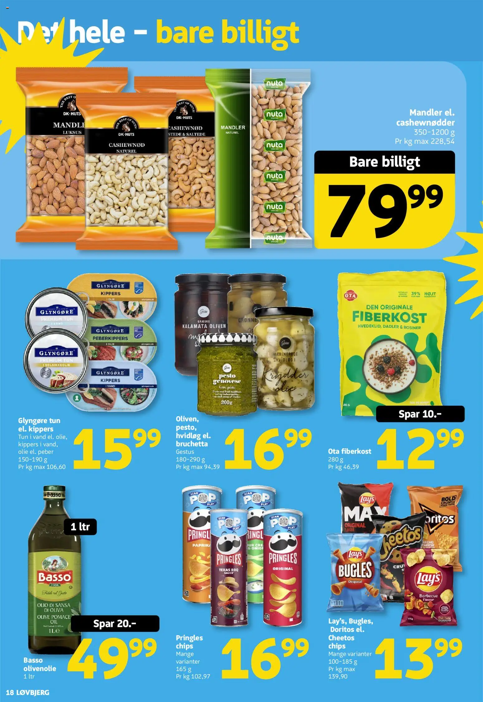 Løvbjerg tilbudsavis – gyldig fra 14/08/2026 | Side: 18 | Produkter: Tun, Dadler, Olivenolie, Paprika