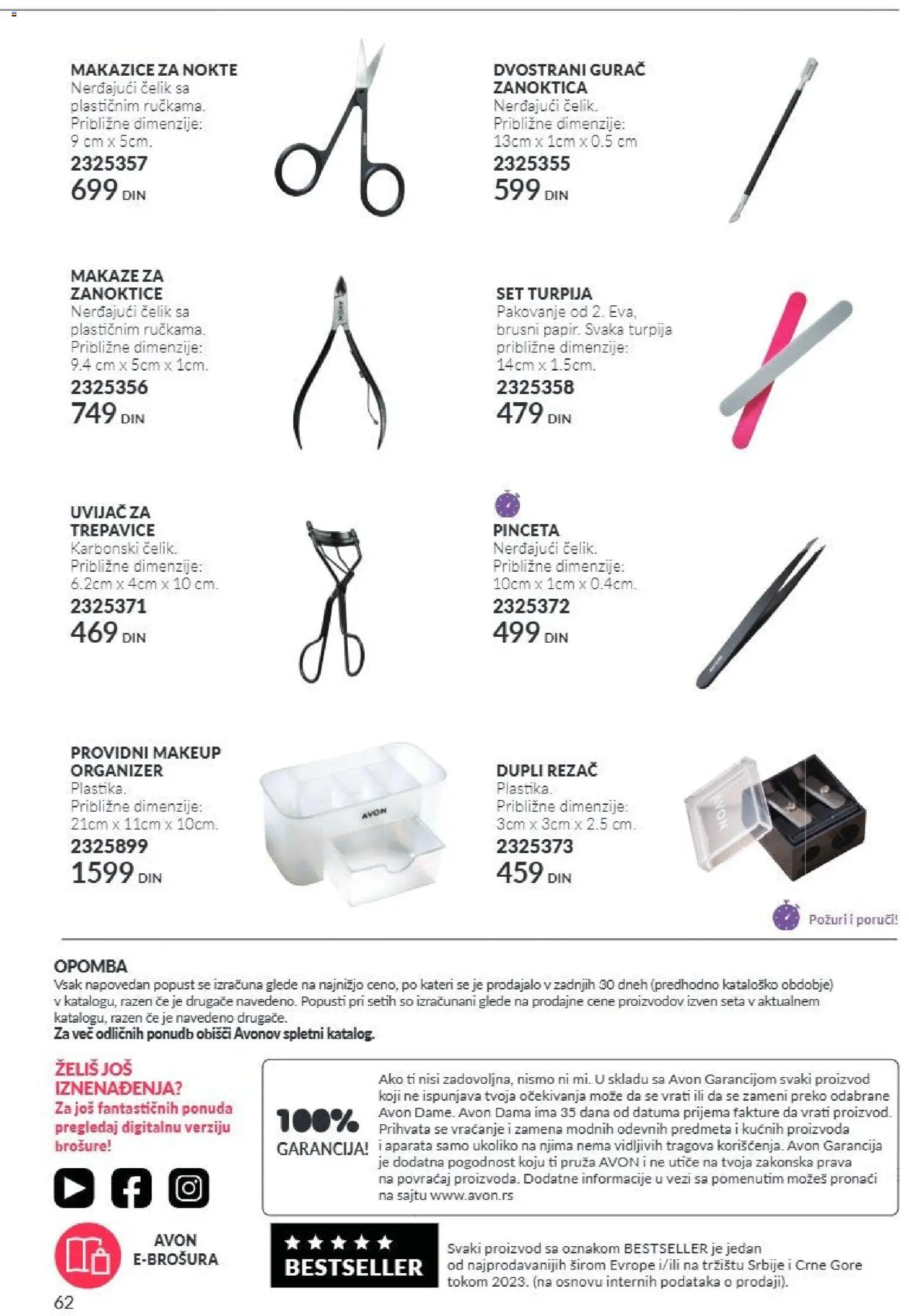 AVON katalog - važi od 01.10.2026 | Strana: 62 | Proizvode: So, Makaze, Pakovanje, Rezač
