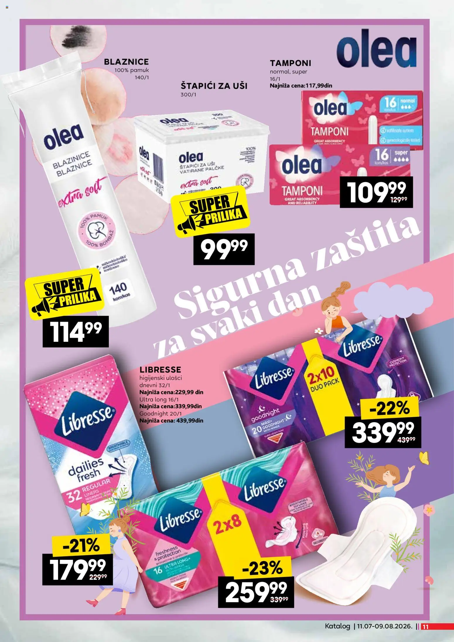 Idea katalog - važi od 11.07.2026 | Strana: 11 | Proizvode: Higijenski ulošci