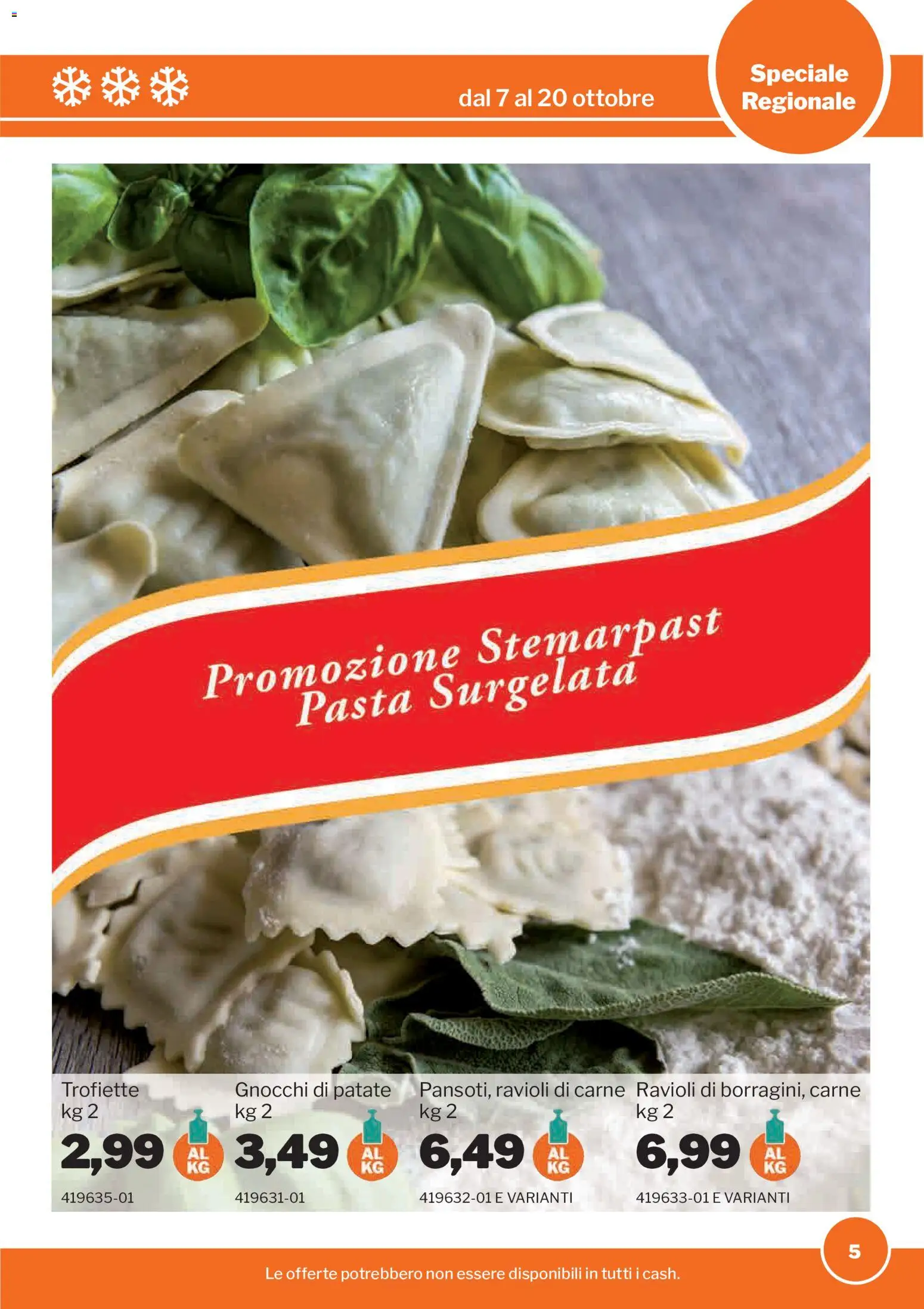Volantino Sogegross del 07/10/2026 | Pagina: 5 | Prodotti: Patate, Ravioli, Gnocchi, Gnocchi di patate