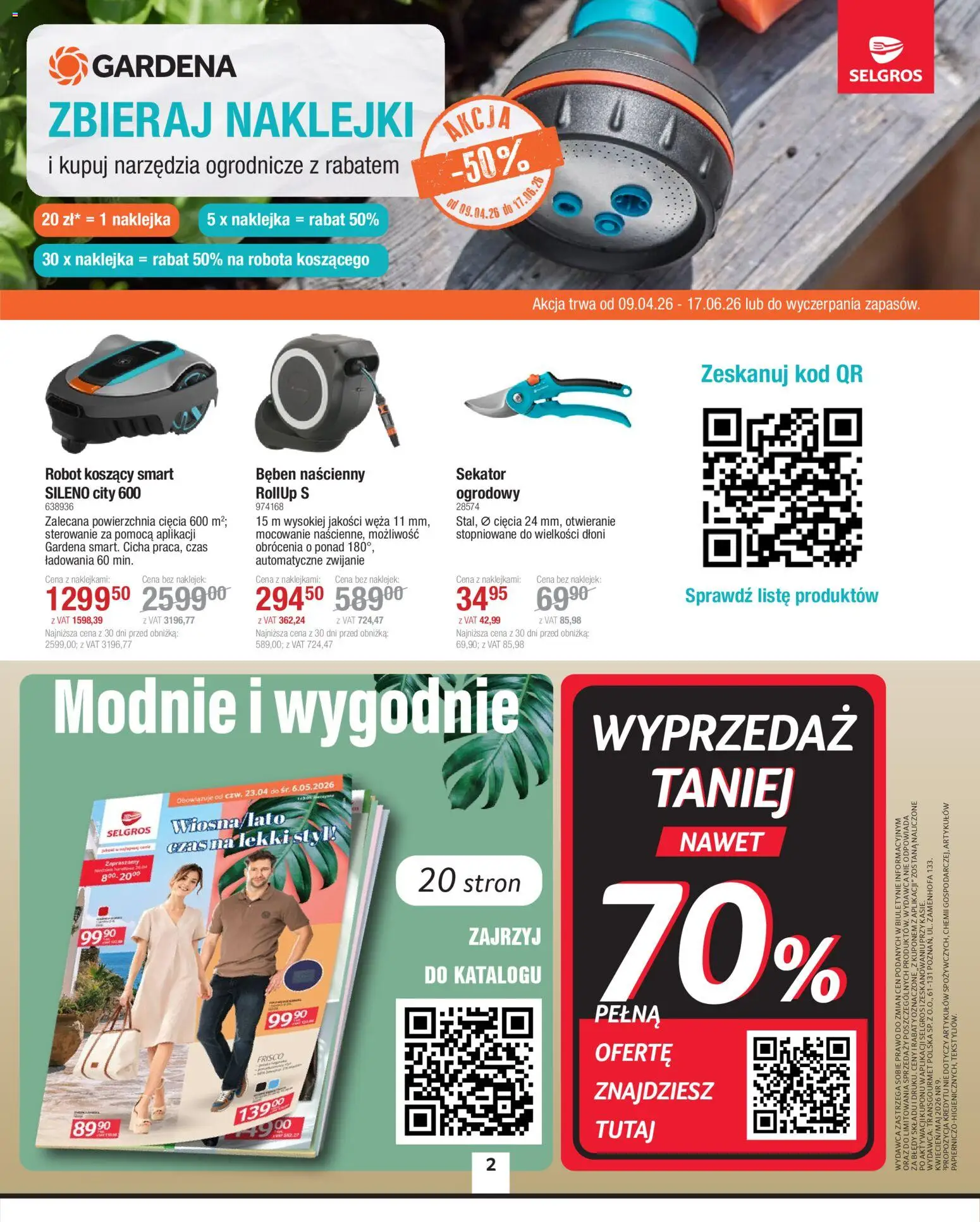 Selgros cash&carry gazetka - Oferta przemysłowa od 23.04.2026 | Strona: 2 | Produkty: Sekator, Robot, Naklejki