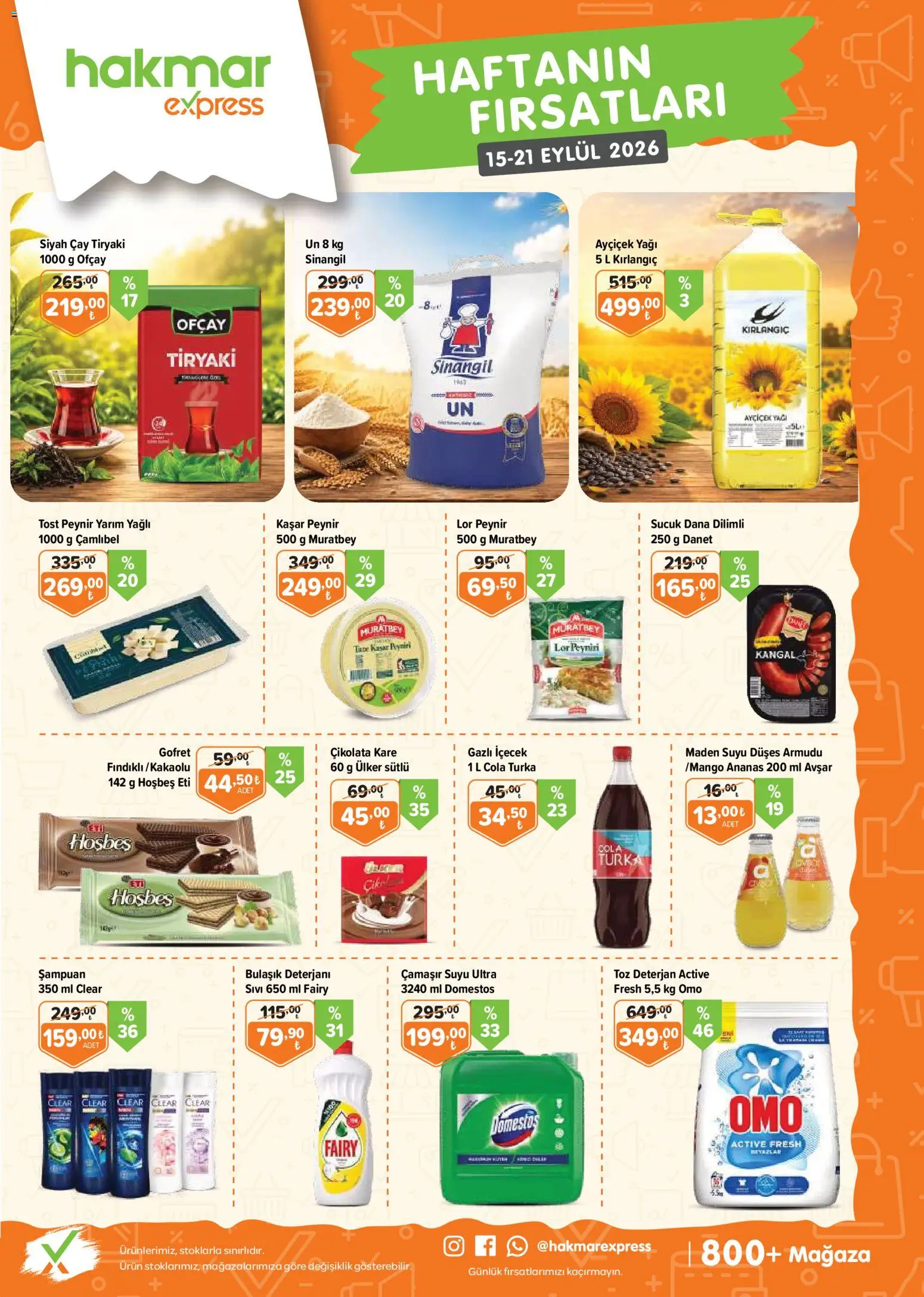Hakmar Express Katalog - 15 Eylül 2026 tarihinden itibaren geçerlidir | Sayfa: 1 | Ürünler: Gofret, Peynir, Bulaşık deterjanı, Sucuk