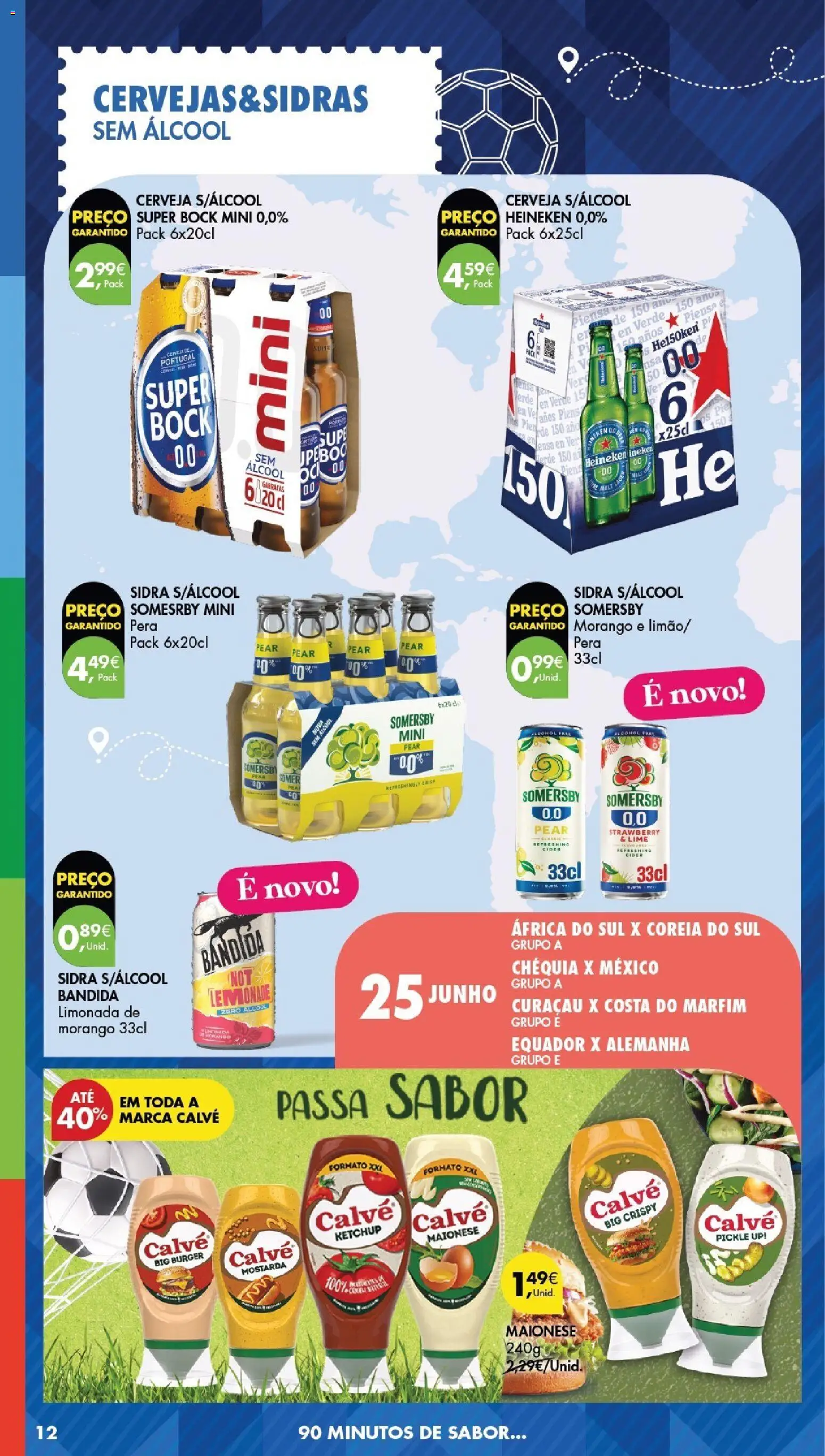 Pingo Doce Bebidas e Petiscos 2026 │ válido de 09.06.2026 | Página: 12 | Produtos: Super bock, Cerveja, Somersby, Ketchup