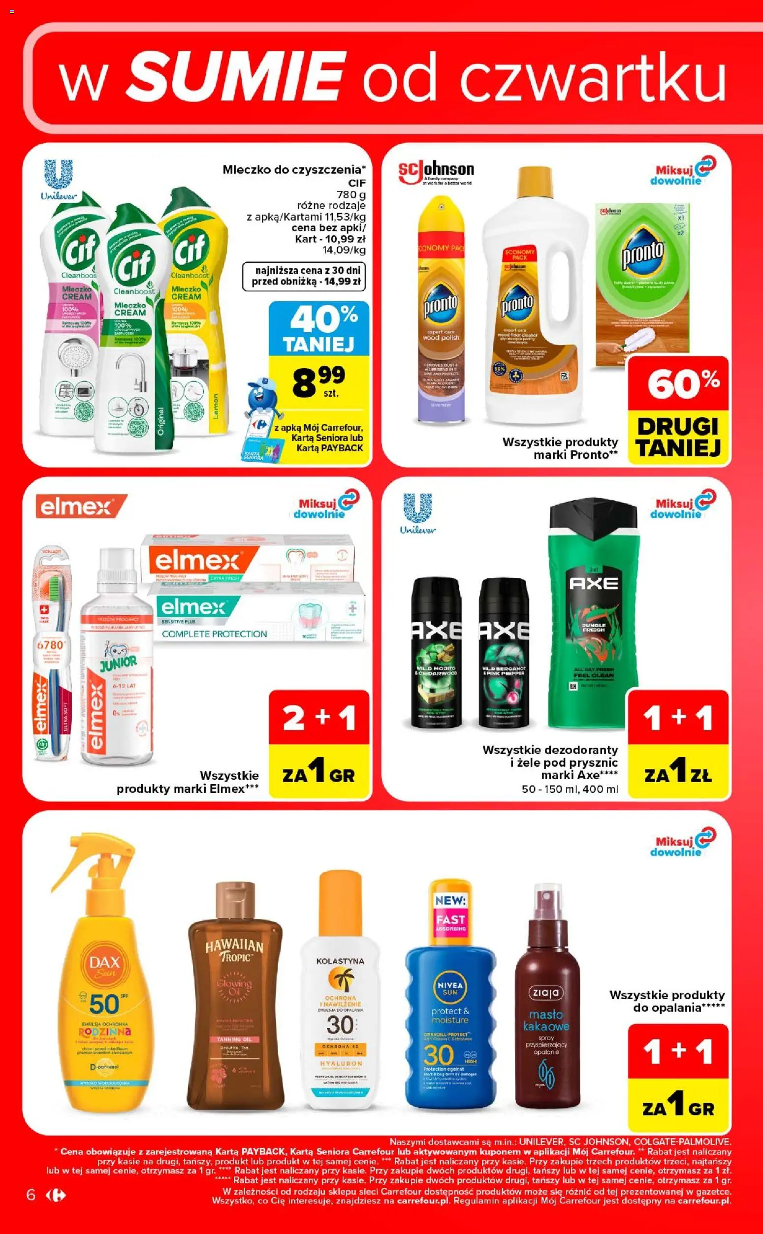 Carrefour gazetka - Weekend okazji od 10.09.2026 | Strona: 6 | Produkty: Karta, Cleaner, Prysznic, Masło