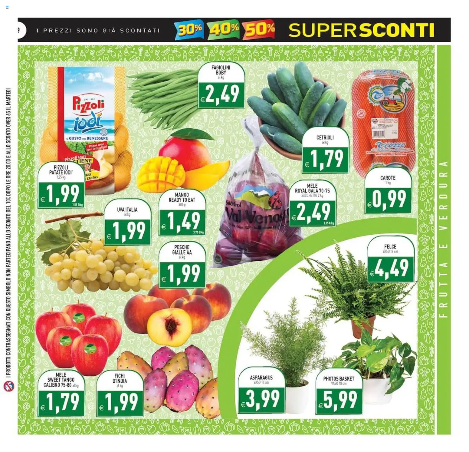 Volantino PIM Supermercati del 02/09/2026 | Pagina: 9 | Prodotti: Carote, Mango, Uva, Pesche