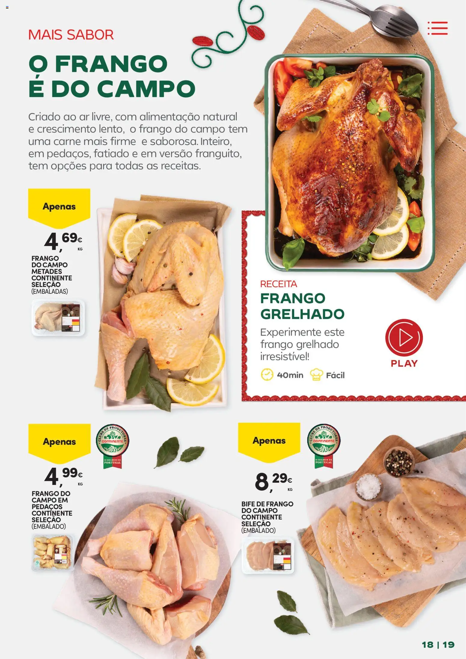 Continente - Frescura de Portugal Direto da origem │ válido de 05.05.2026 | Página: 19 | Produtos: Frango, Carne
