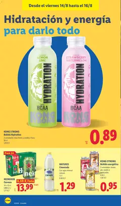 Vista previa Lidl folleto válido desde el 10/08/2026 | Página: 50 | Productos: Lima, Limonada, Sandía, Agua mineral