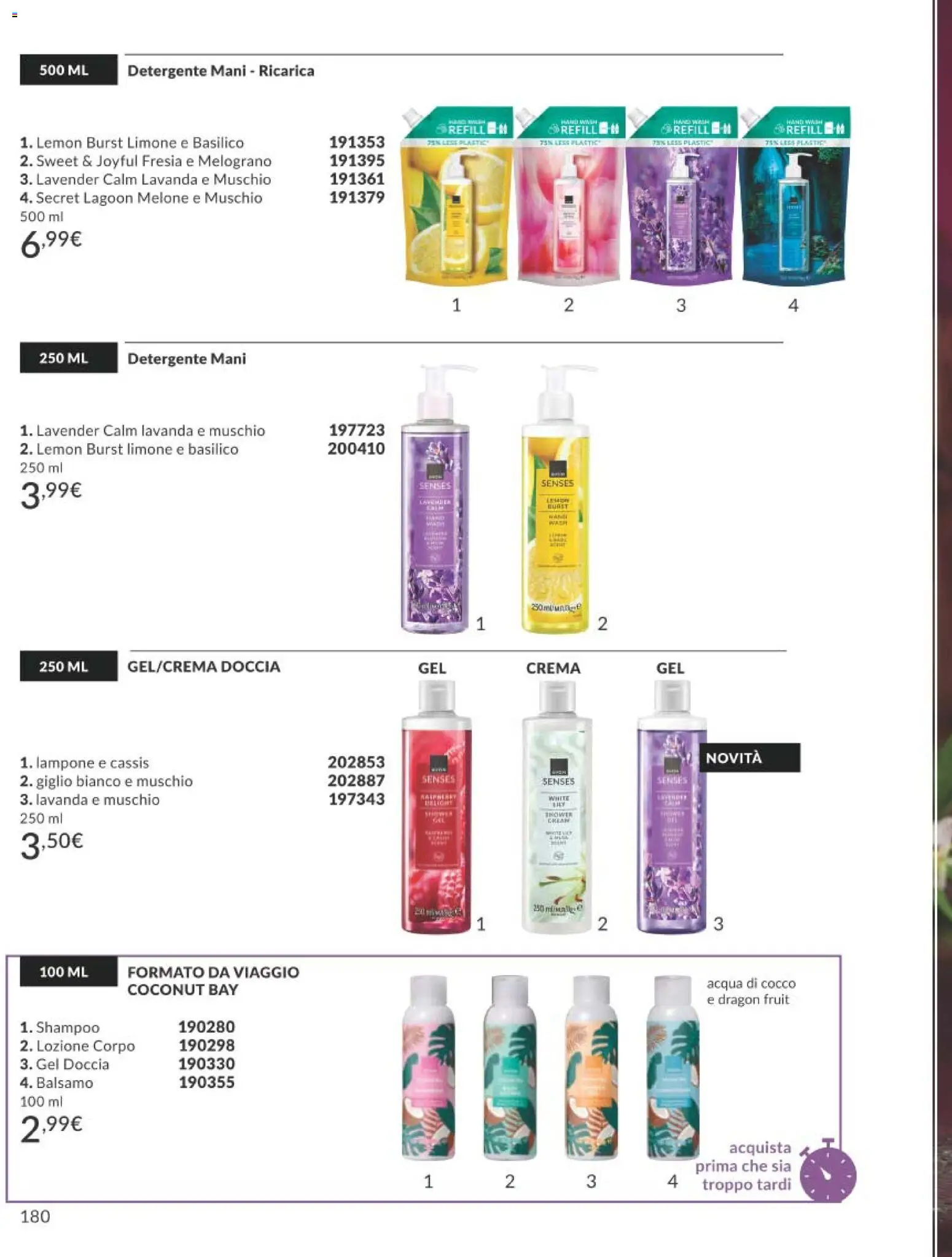 Volantino Avon del 01/08/2026 | Pagina: 180 | Prodotti: Acqua, Limone, Melone, Melograno