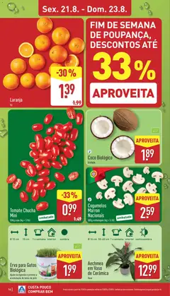 Pré-visualização Cogumelos Marron Nacionais, 500 g embalagem (kg = 5.18) válido de 17/08/2026 | Página: 14 | Produtos: Vaso, Tomate, Cogumelos, Coco