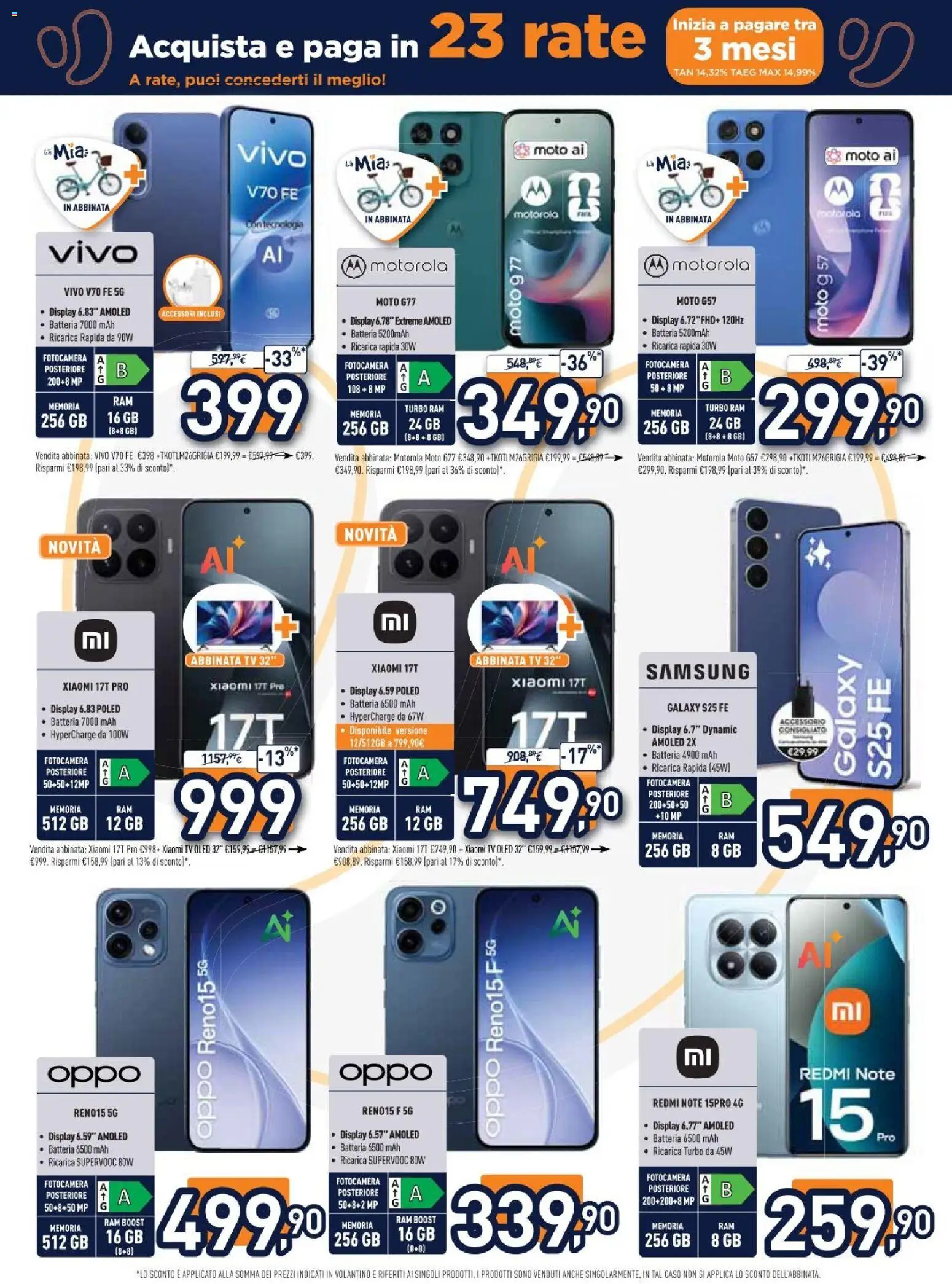 Volantino Unieuro del 29.05.2026 | Pagina: 7 | Prodotti: Xiaomi, TV, Fotocamera, Batteria