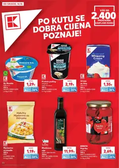 Kaufland HR akciós újság - amely érvényes a következő dátumtól: 2026.10.14. | Oldal: 22 | Termékek: Puding, Ricotta, Paprika, Pur
