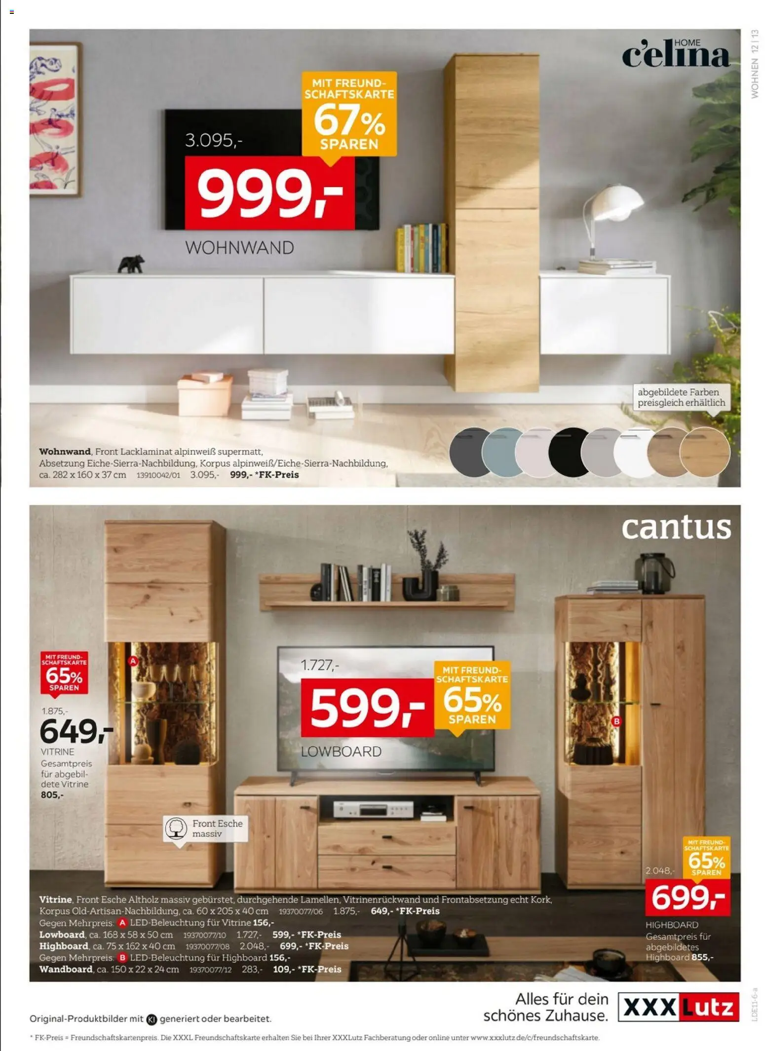 XXXLutz Marken zum Bestpreis – gültig ab 24.10.2026 | Seite: 20 | Produkte: Wohnwand, Lowboard, HIghboard, Vitrine