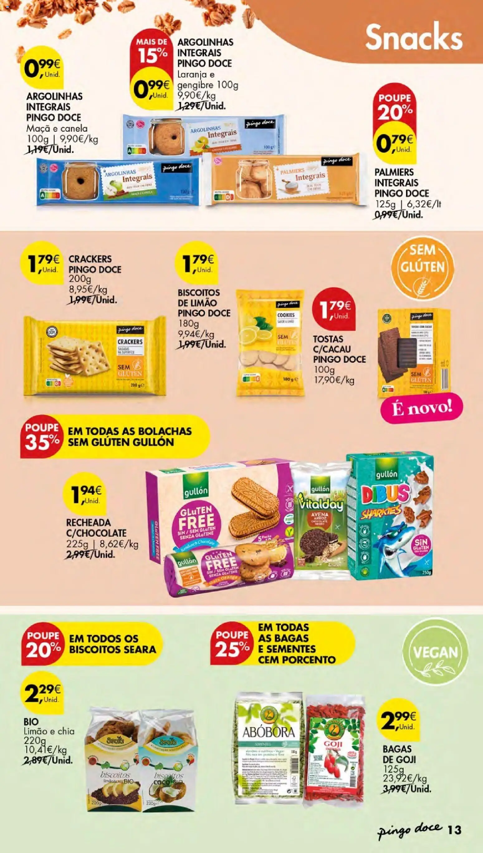 Pingo Doce folheto Escolhas Equilibradas Açores │ válido de 22/10/2026 | Página: 13 | Produtos: Tostas, Maça, Chocolate, Abóbora