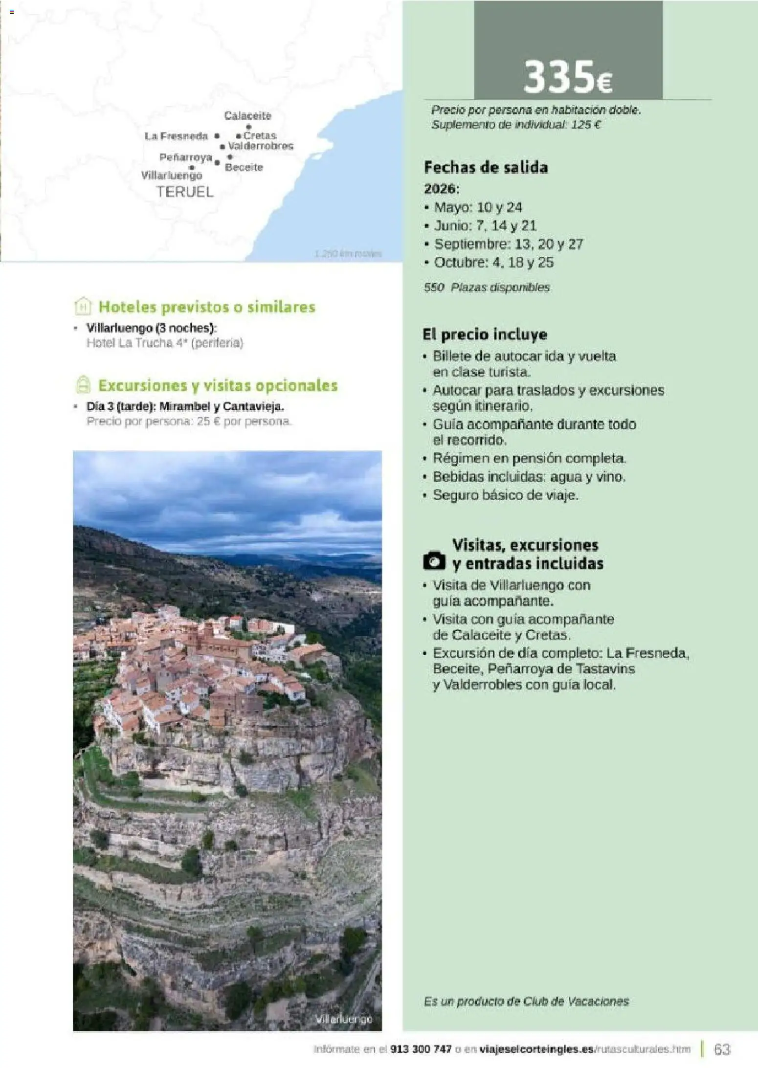 Viajes El Corte Inglés Rutas Culturales de la Comunidad de Madrid │ válido desde el 01.04.2026 | Página: 63