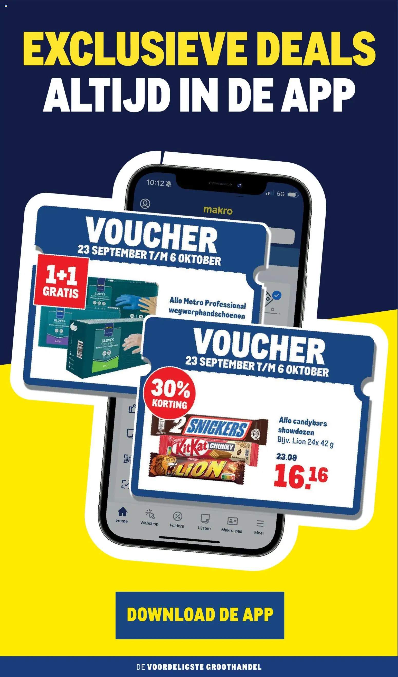 {H1} | Pagina: 22 | Producten: Wegwerphandschoenen, Folders, Snickers