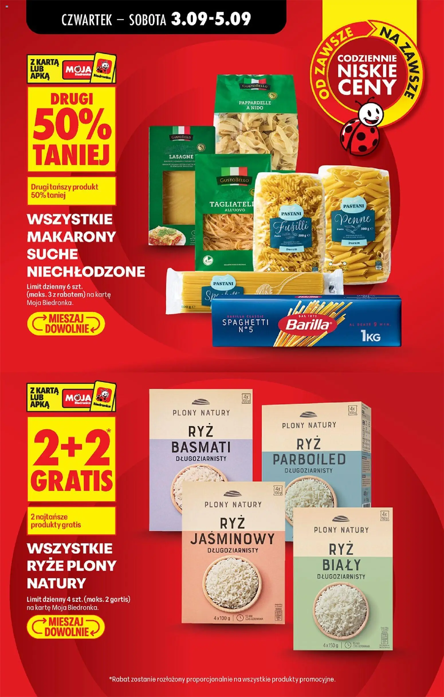 Biedronka Polsko leták - Codziennie niskie ceny od 03.09.2026 | Strana: 11 | Produkty: Barilla, Rýže, Basmati, Lasagne