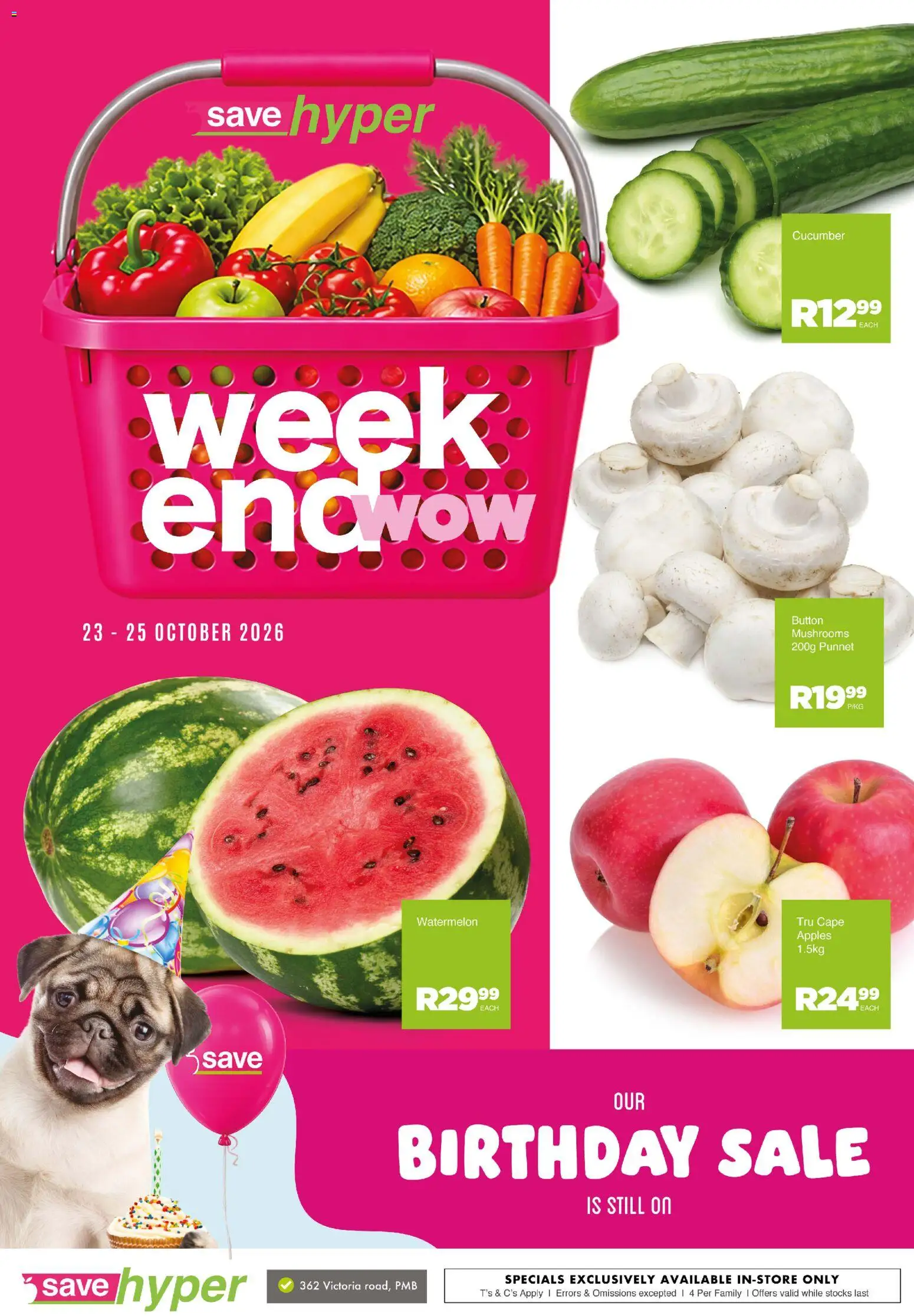 New Save catalogue – valid from 23/10/2026 | Page: 1 | Products: Mushrooms, Apples
