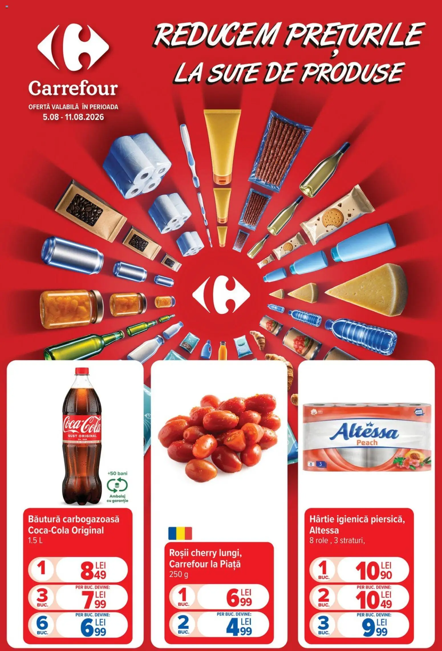 Noul catalog Carrefour – valabil de la 05.08.2026 | Pagină: 1 | Produse: Roșii