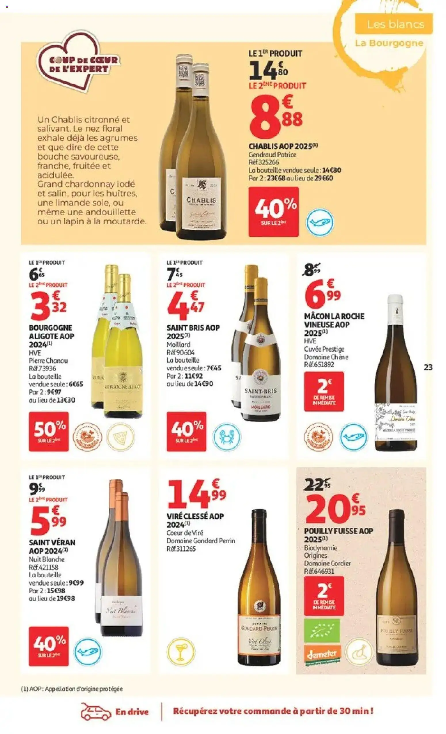 {H1} | Page: 23 | Produits: Agrumes, Bourgogne Aligoté, Bourgogne, Chablis
