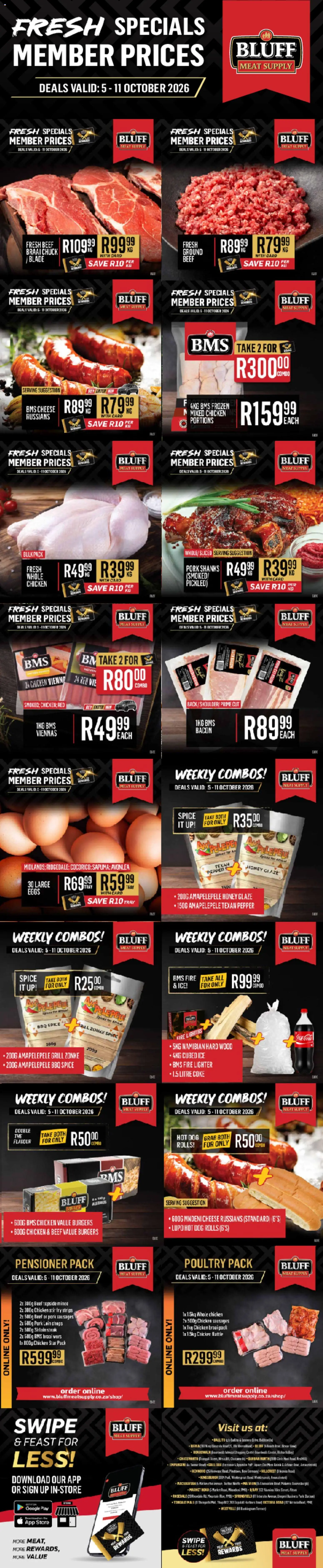 Bluff Meat Supply Monday, October 5 Big Savings