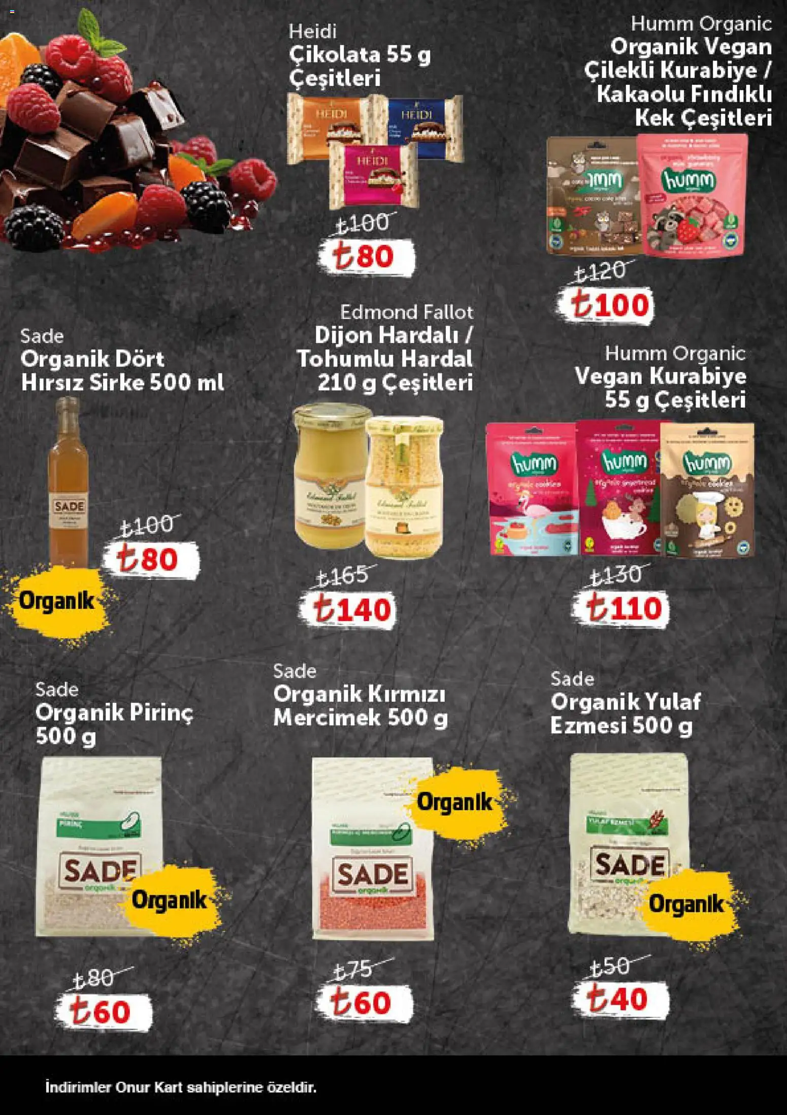 Onur Market - Katalog Gurme - 16.06.2026 tarihinden itibaren geçerlidir | Sayfa: 8 | Ürünler: Hardal, Ravioli, Sirke, Pirinç