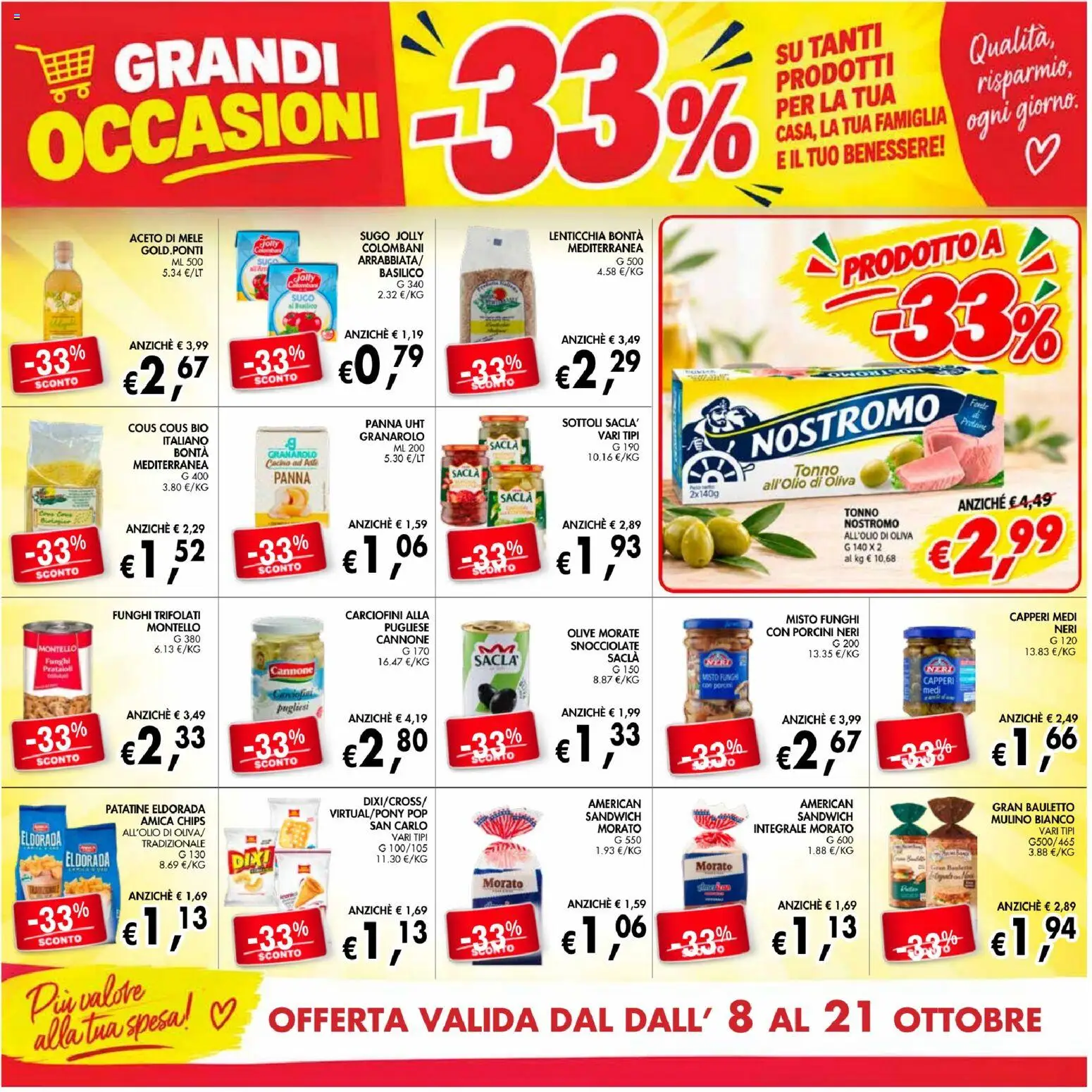 Volantino Coal del 08/10/2026 | Pagina: 3 | Prodotti: Patatine, Aceto di mele, Tonno, Aceto
