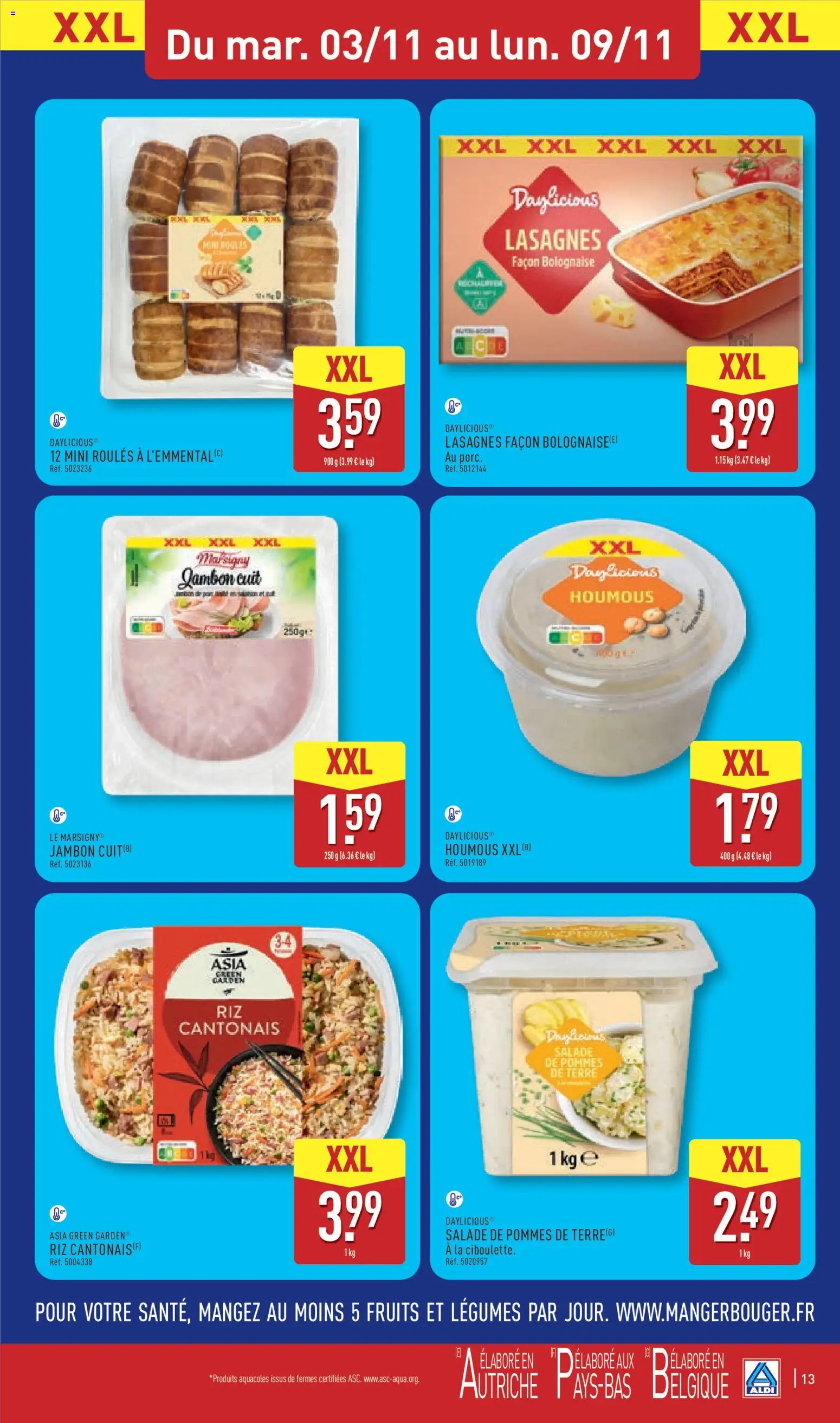 {H1} | Page: 17 | Produits: Jambon, Pommes, Riz, Pommes de terre